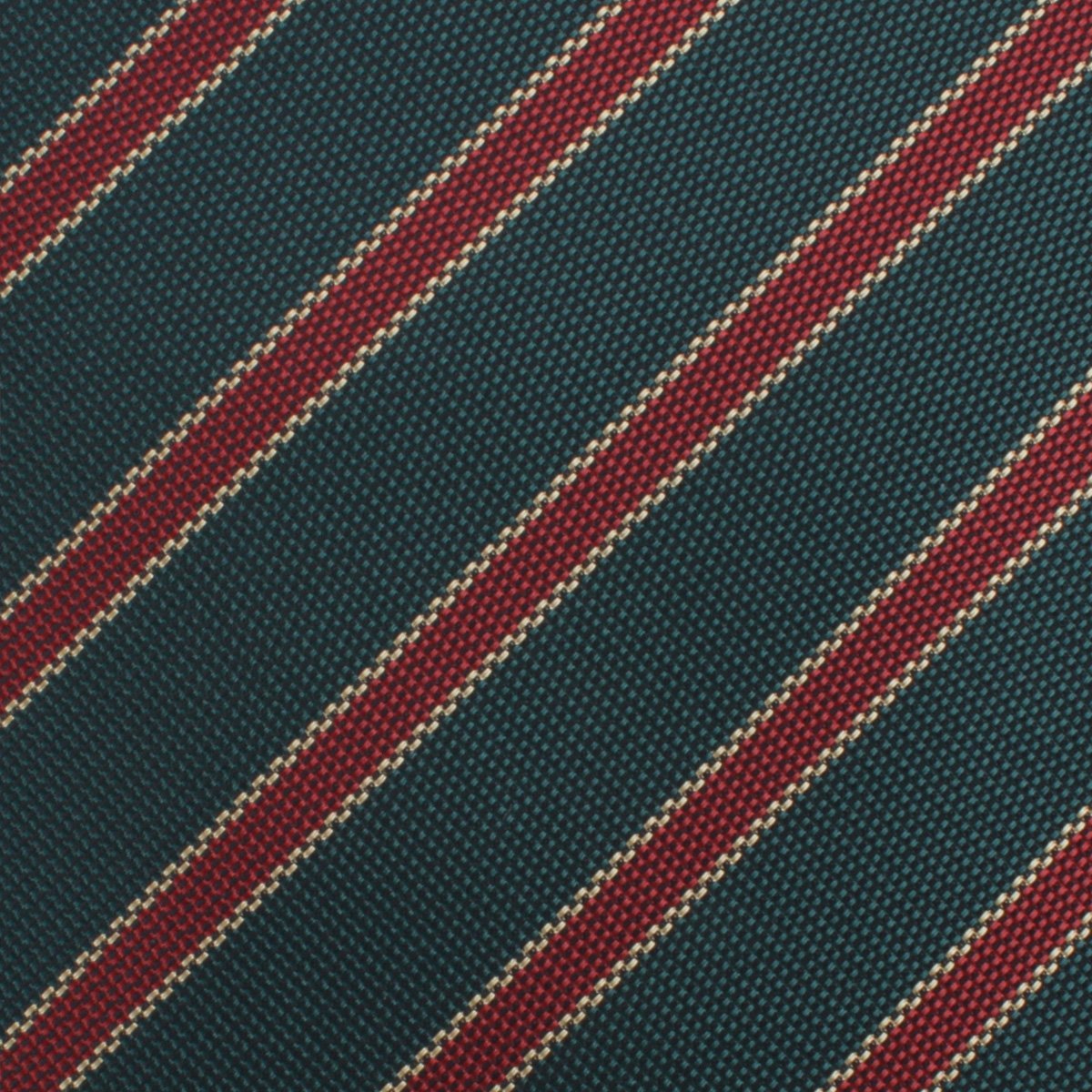 Canterbury Green with Royal Red Stripes Necktie