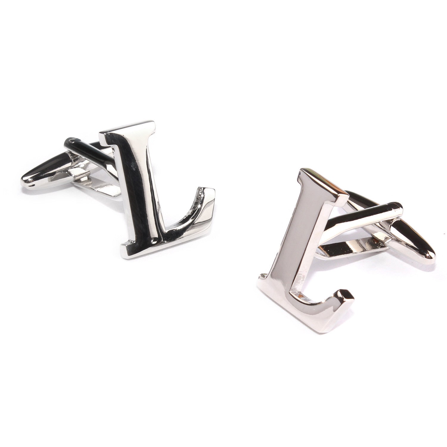 Letter L Silver Cufflinks