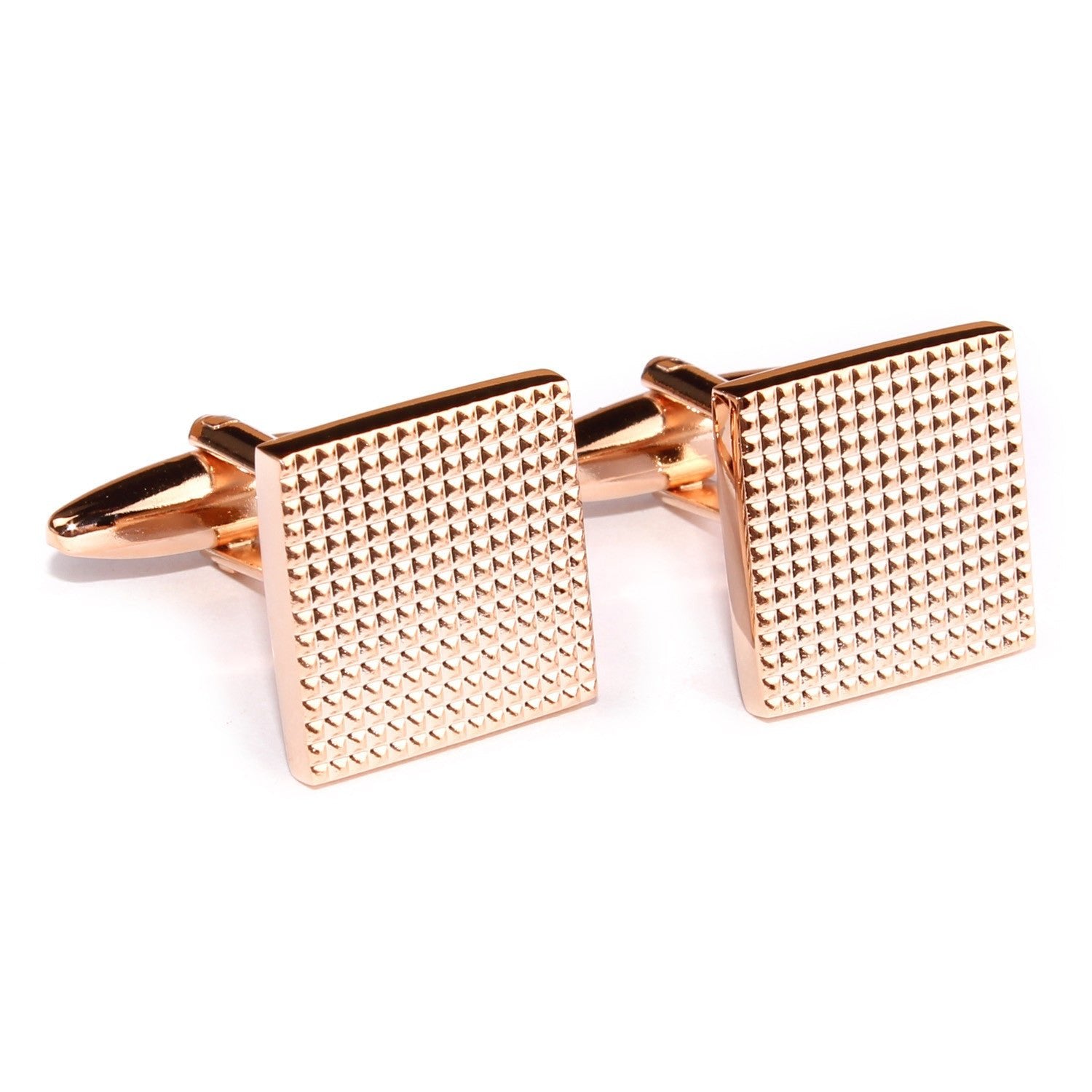 Square Studded Rose Gold Cufflinks