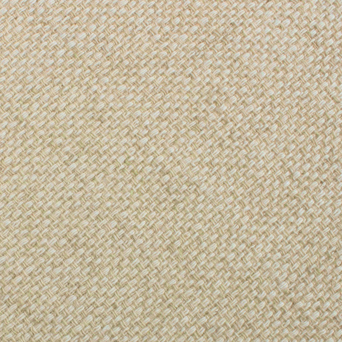 Champagne Basket Weave Linen Self Bow Tie