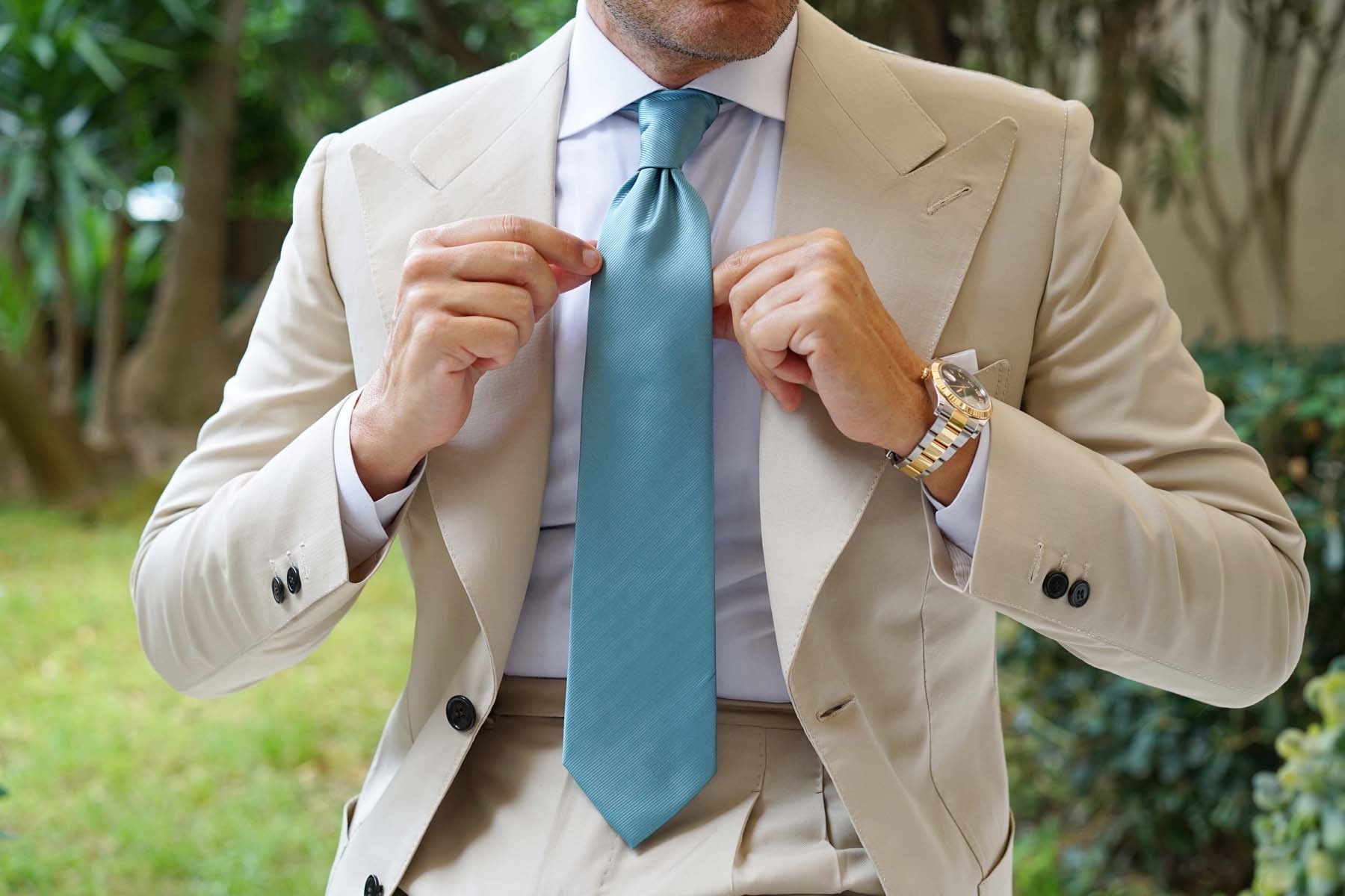 Dusty Jade Green Twill Necktie