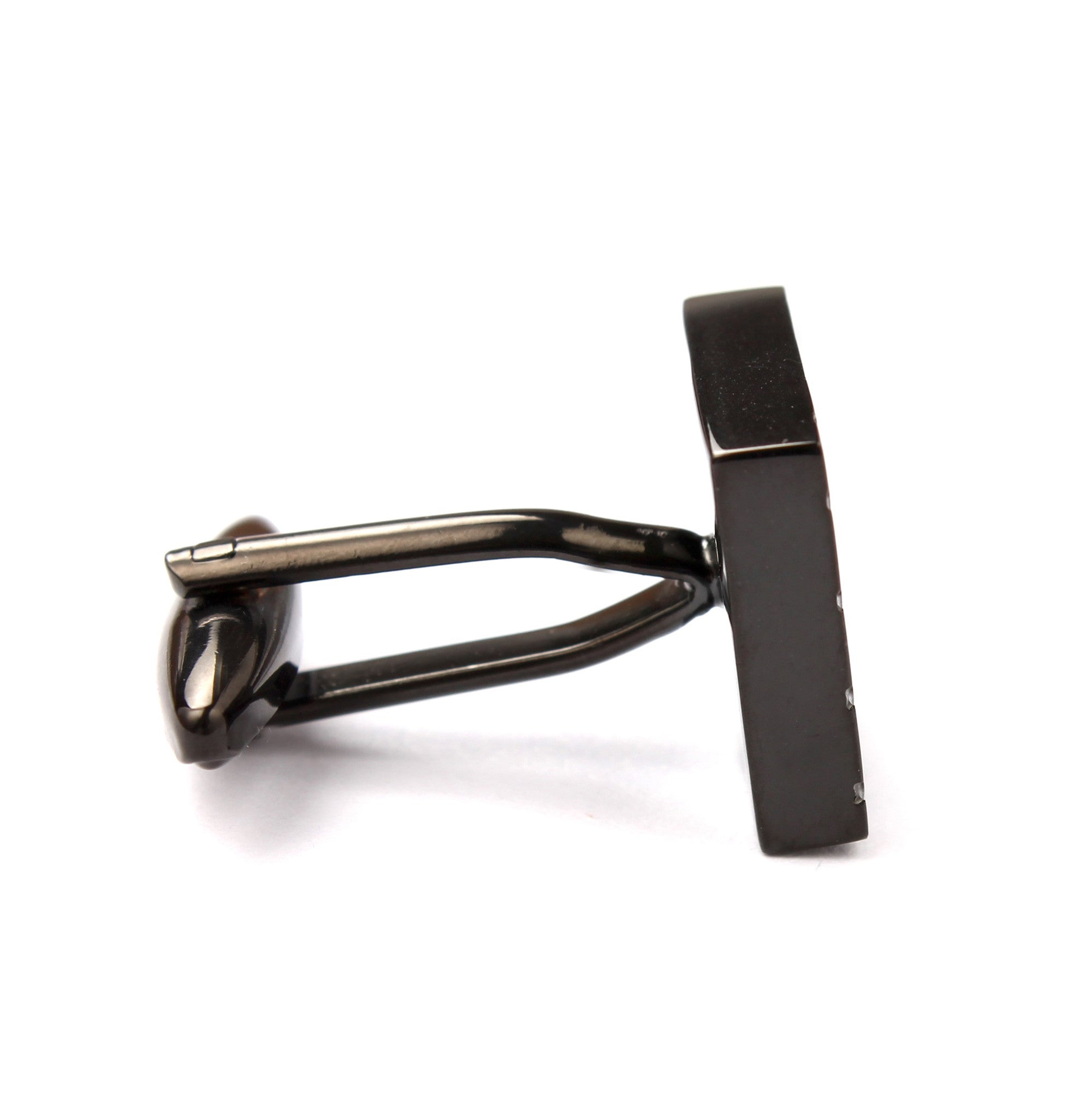 Black Square Wave Cufflinks