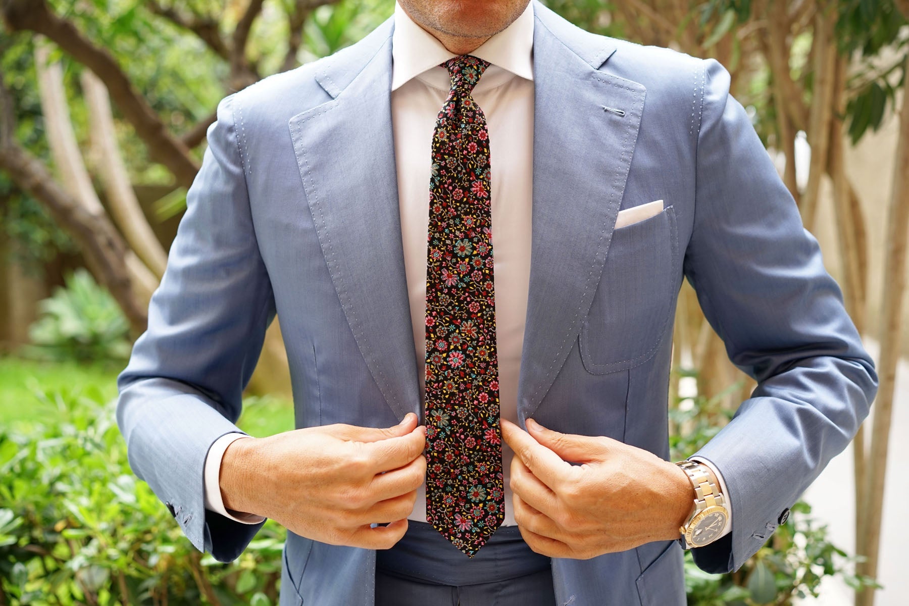 Istanbul Floral Skinny Tie