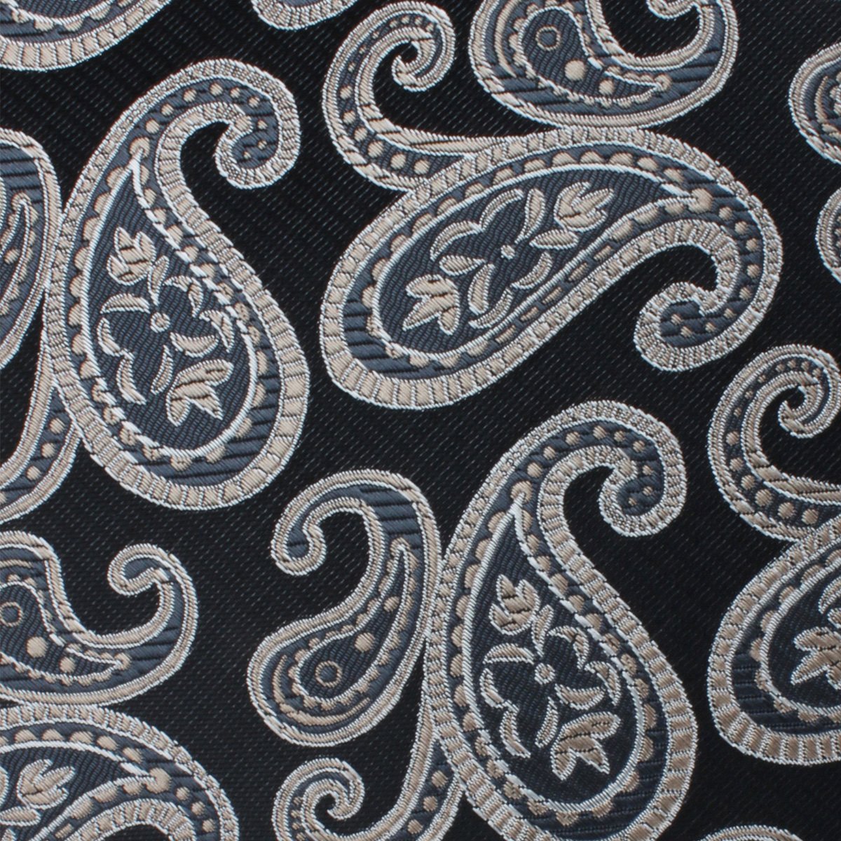 King of Persia Black Paisley Skinny Tie