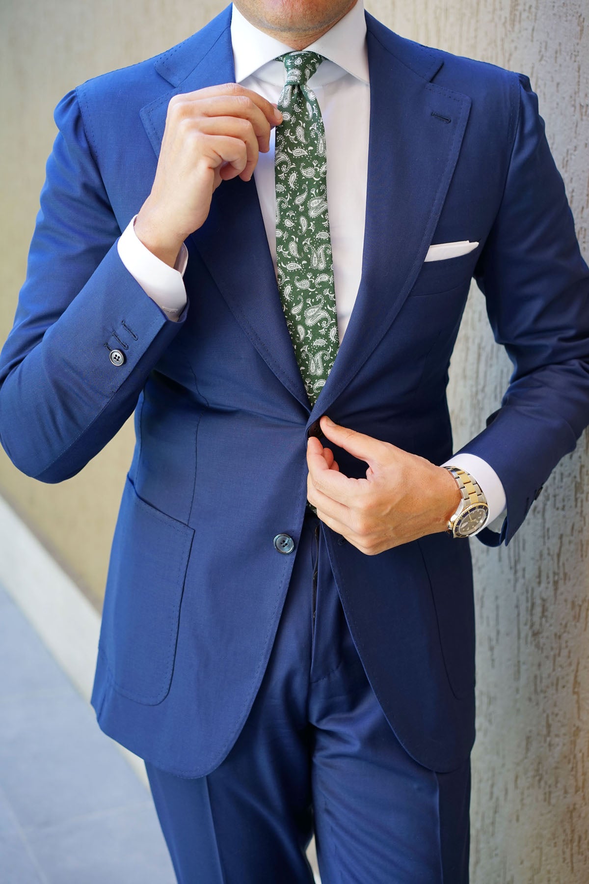 Milan Paisley Green Skinny Tie