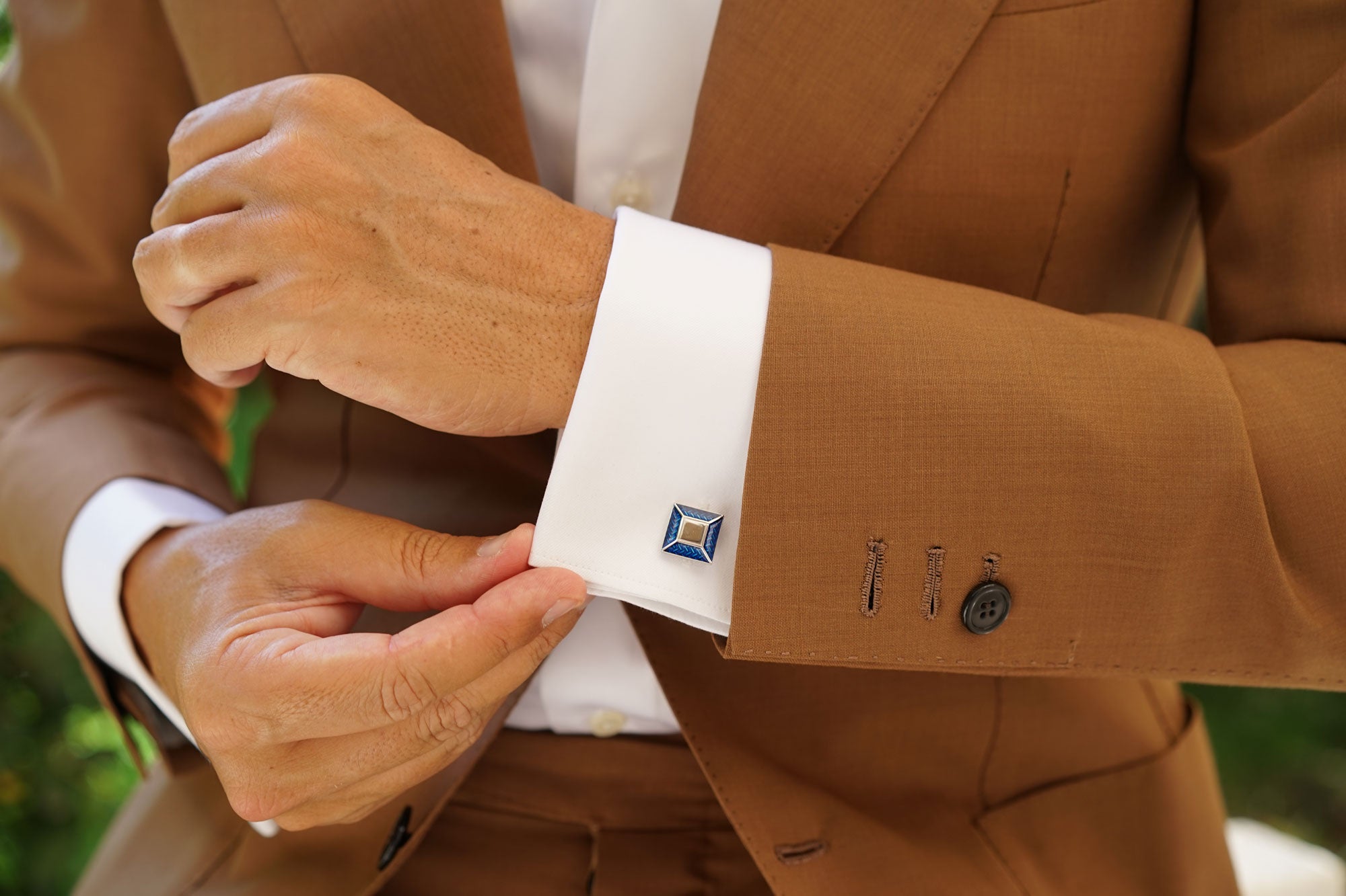 Richard III Blue and Silver Square Cufflinks