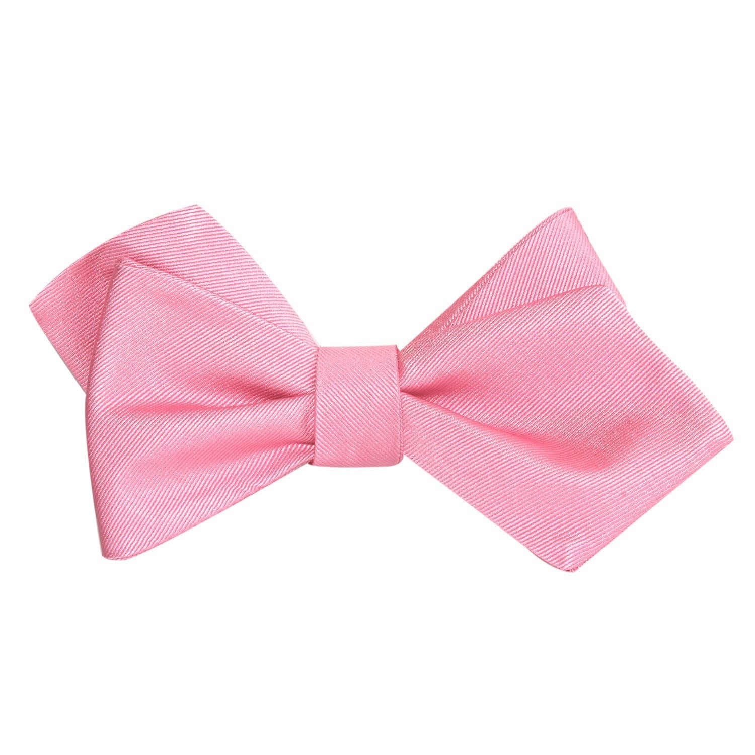 Pastel Pink Self Tie Diamond Tip Bow Tie