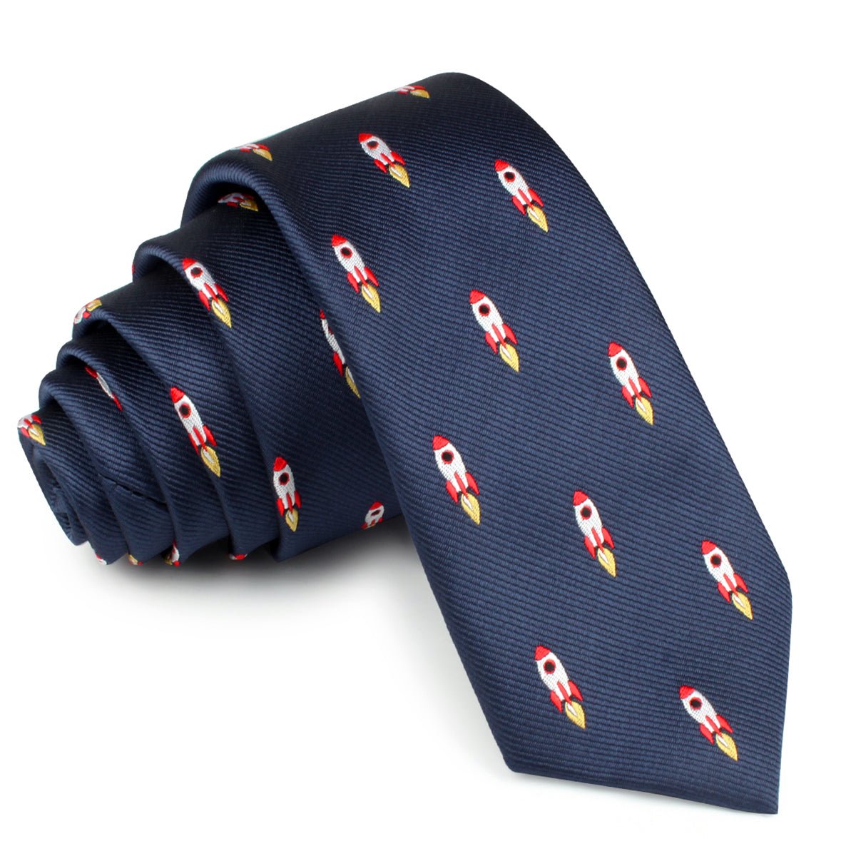 Apollo Space Rocket Skinny Tie