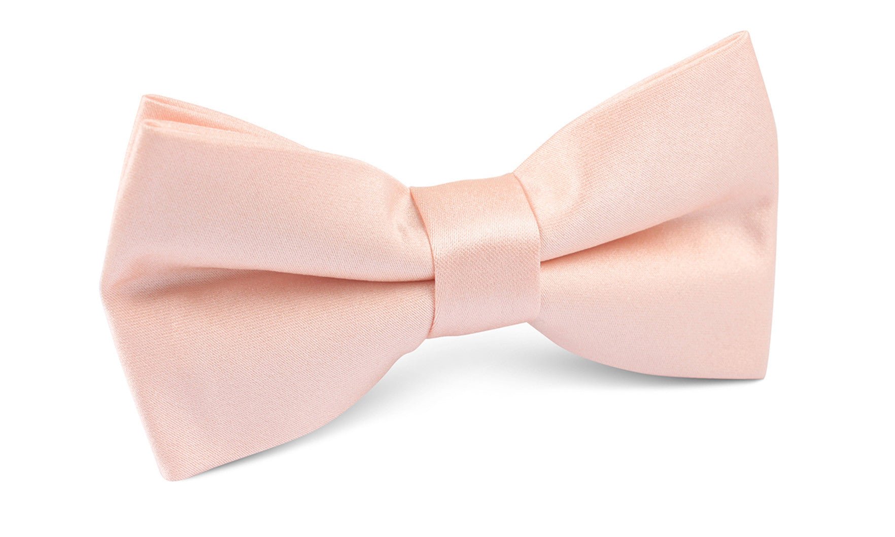 Peach Satin Bow Tie