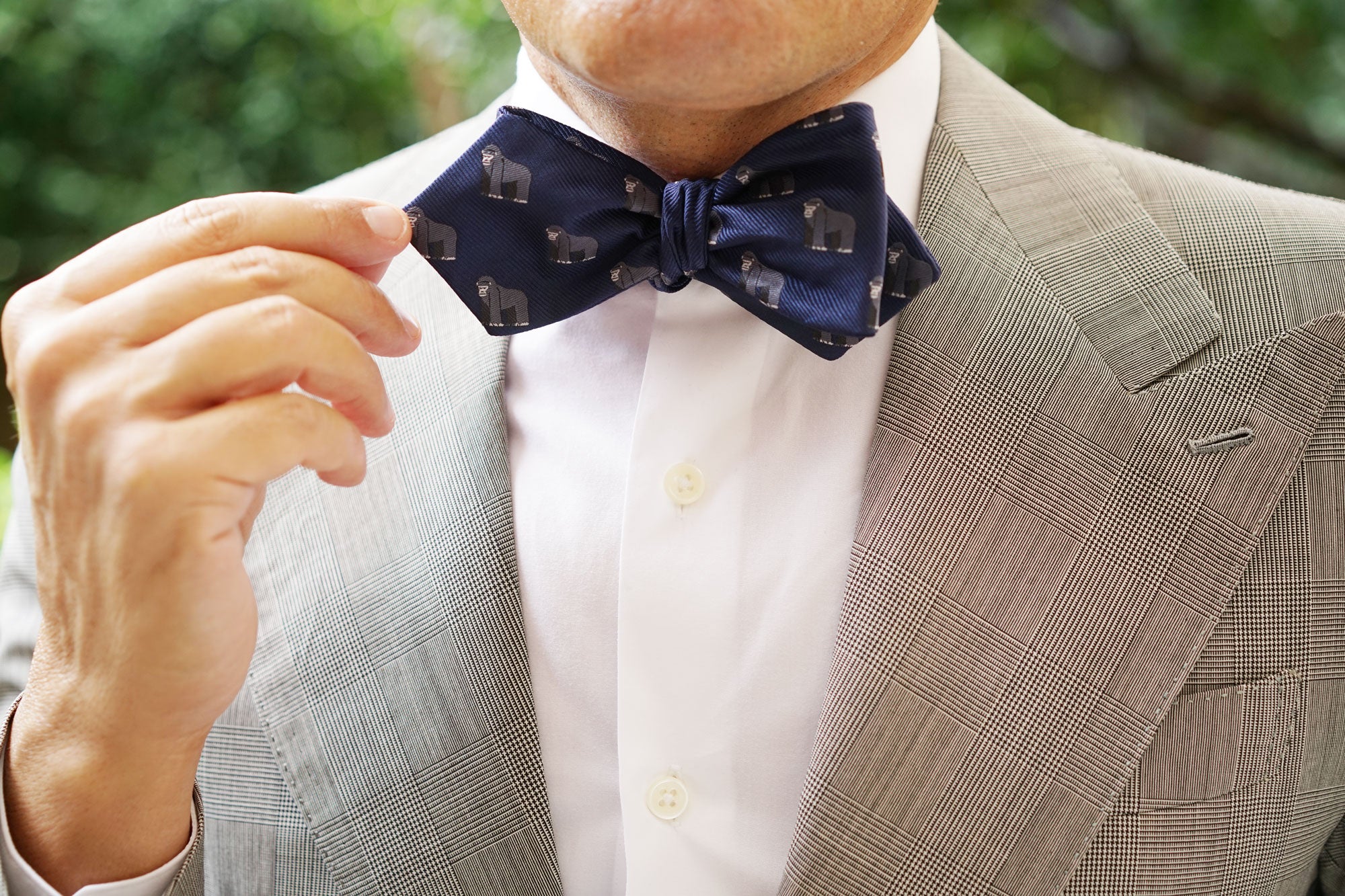 Mountain Gorilla Diamond Self Bow Tie