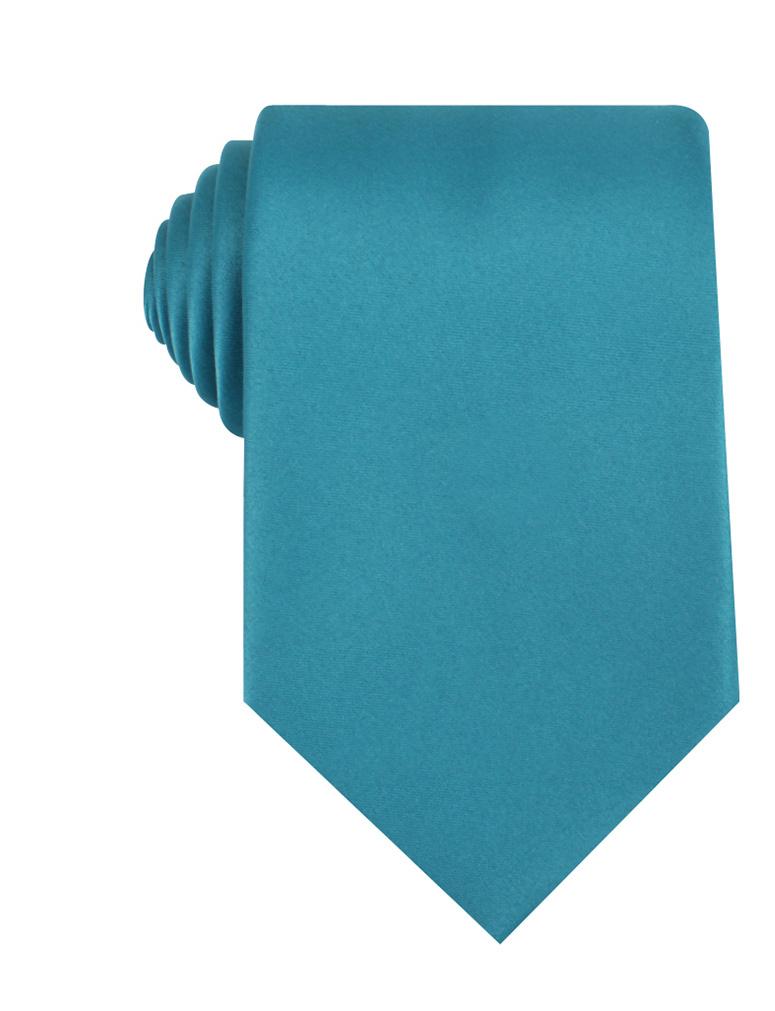 Oasis Teal Satin Necktie