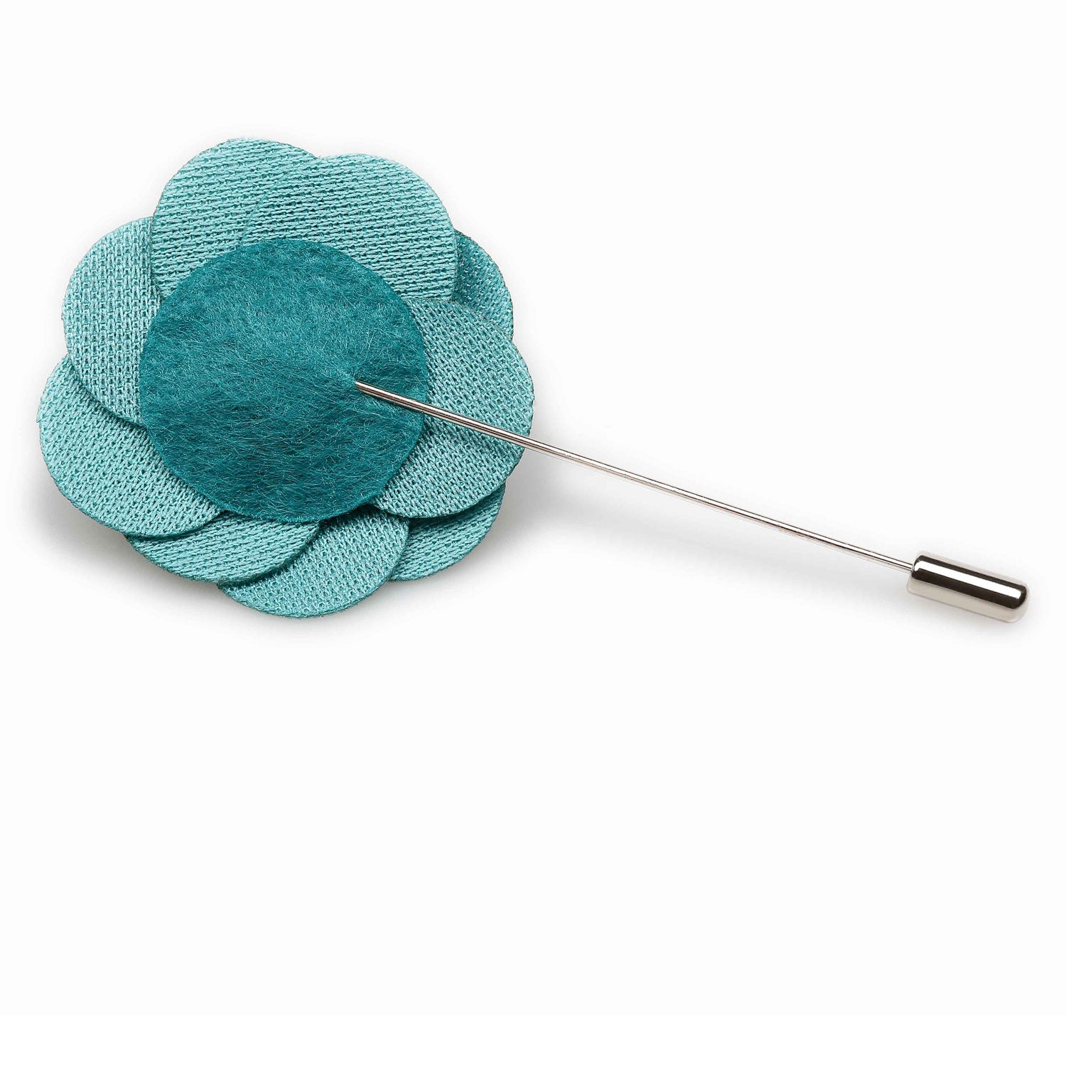 Teal Velvet Lapel Flower