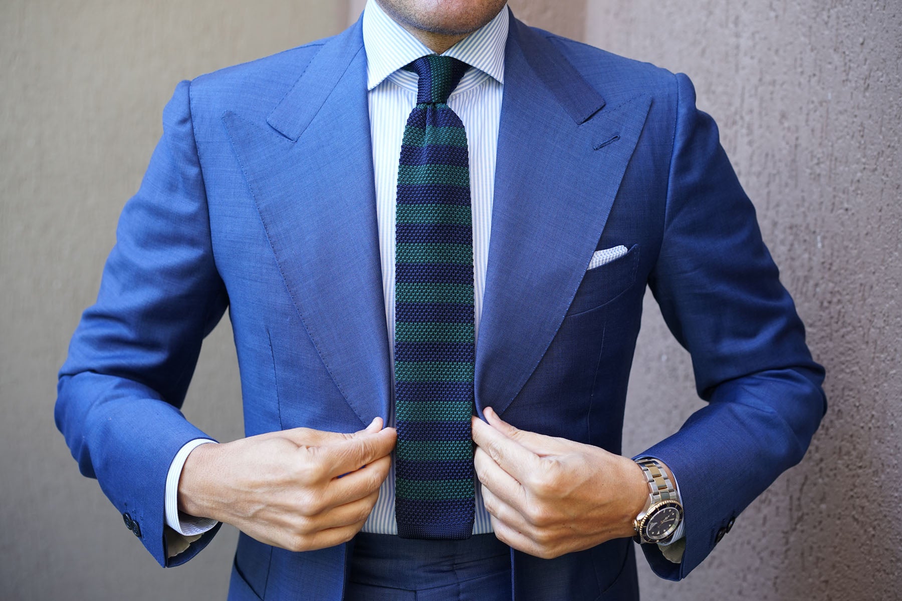 Prince of Darkness Green Knitted Tie