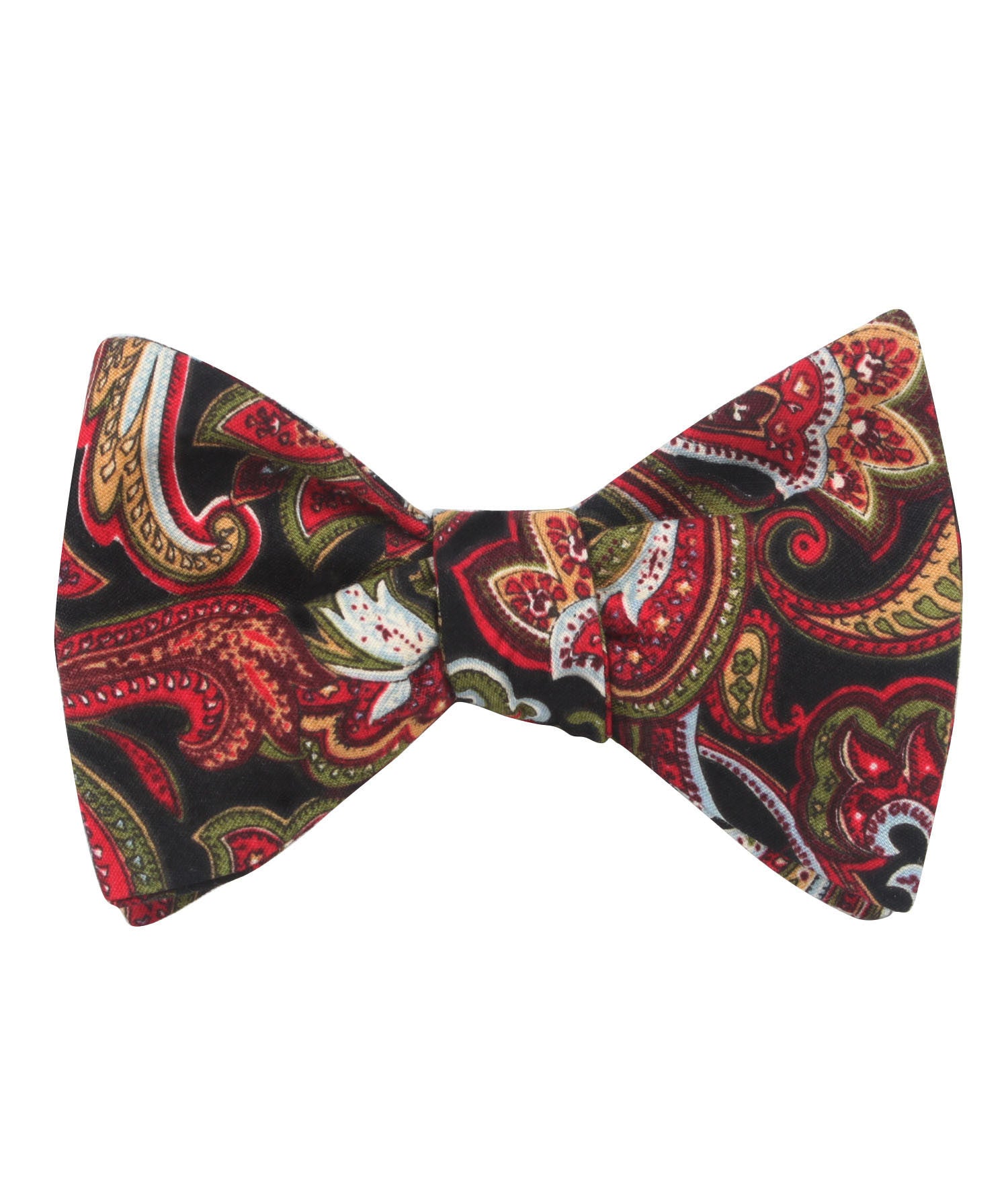 Sao Paulo Paisley Red Self Bow Tie