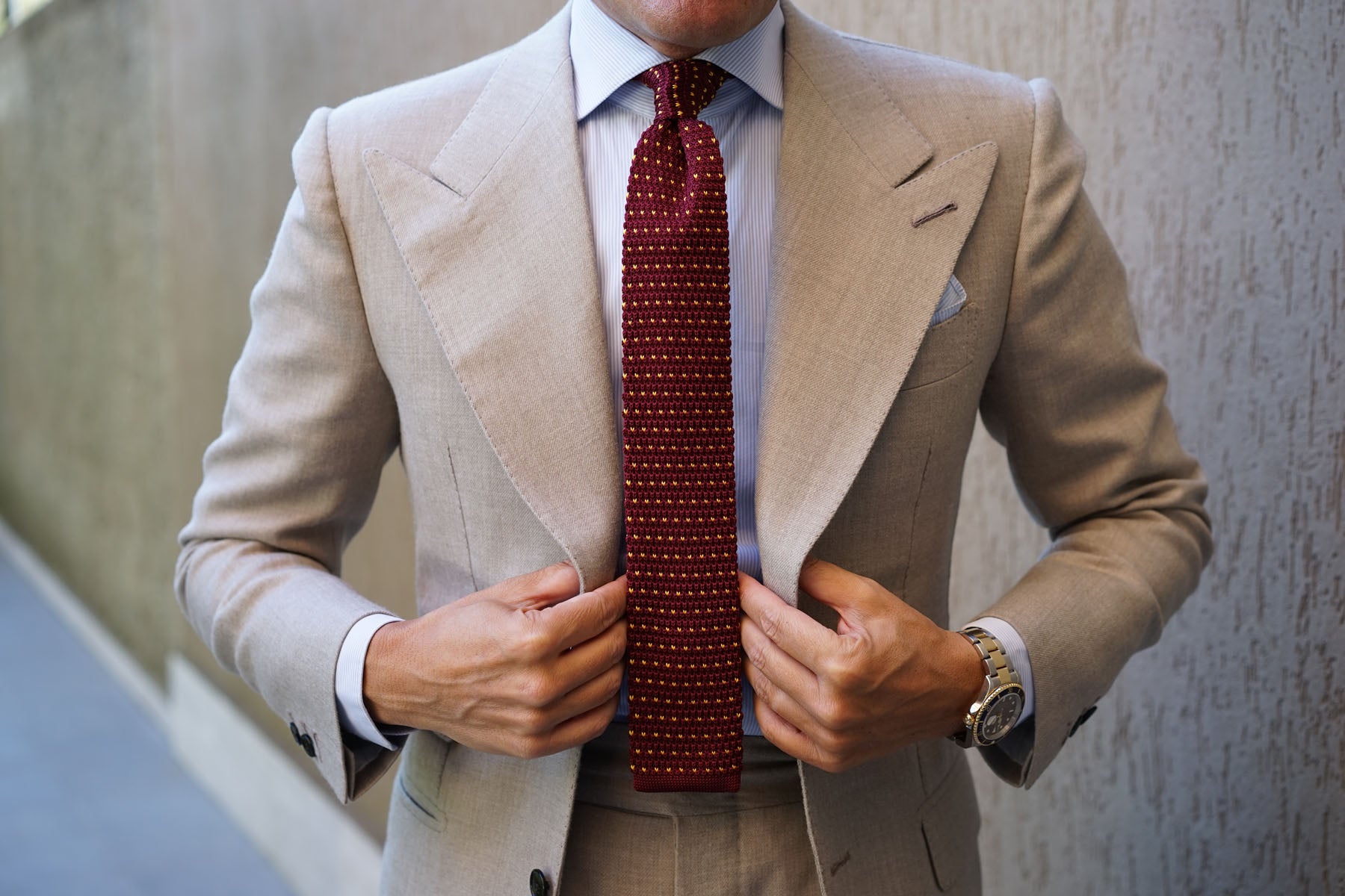 Scorsese Maroon Knitted Tie