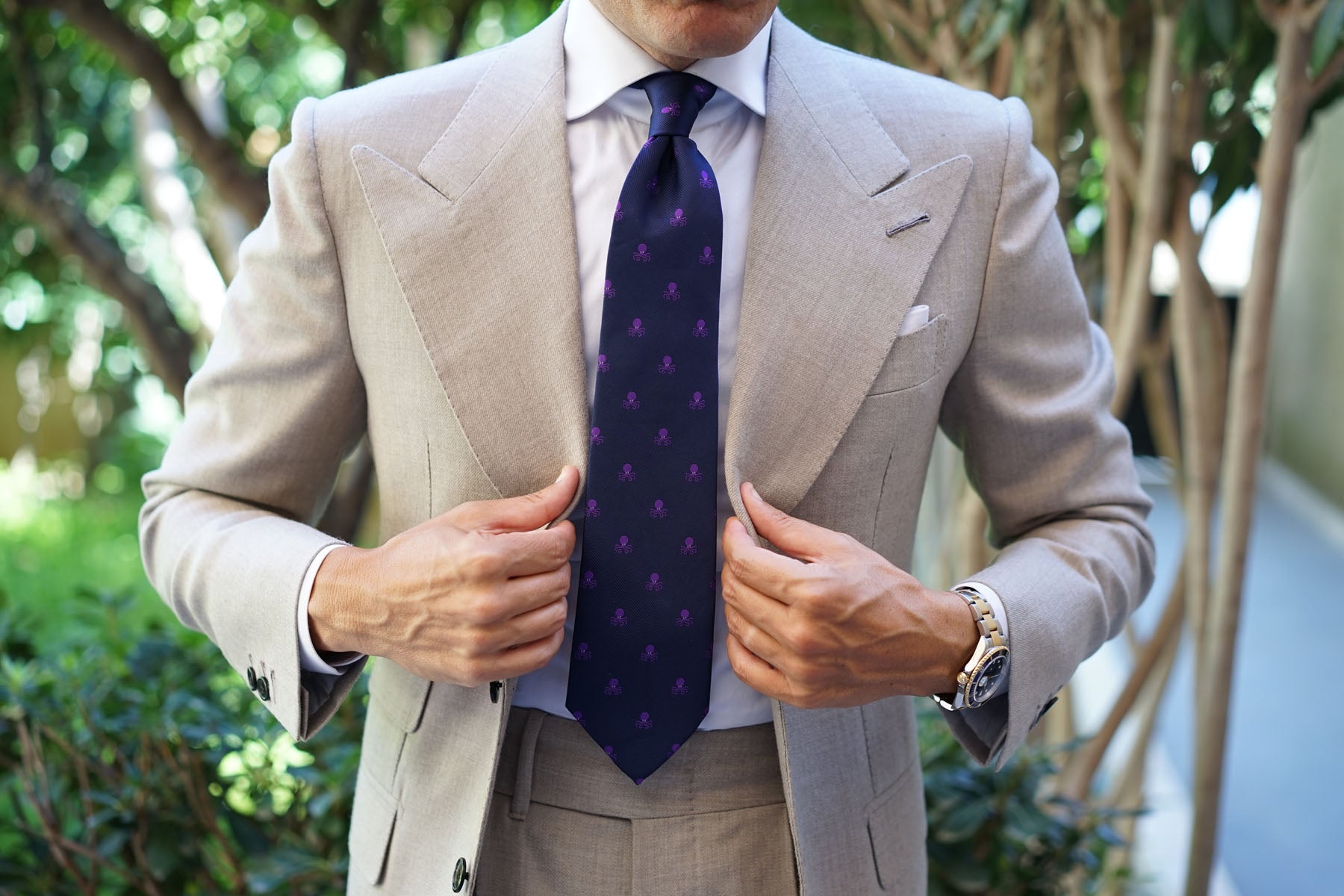 Purple Octopus Tie