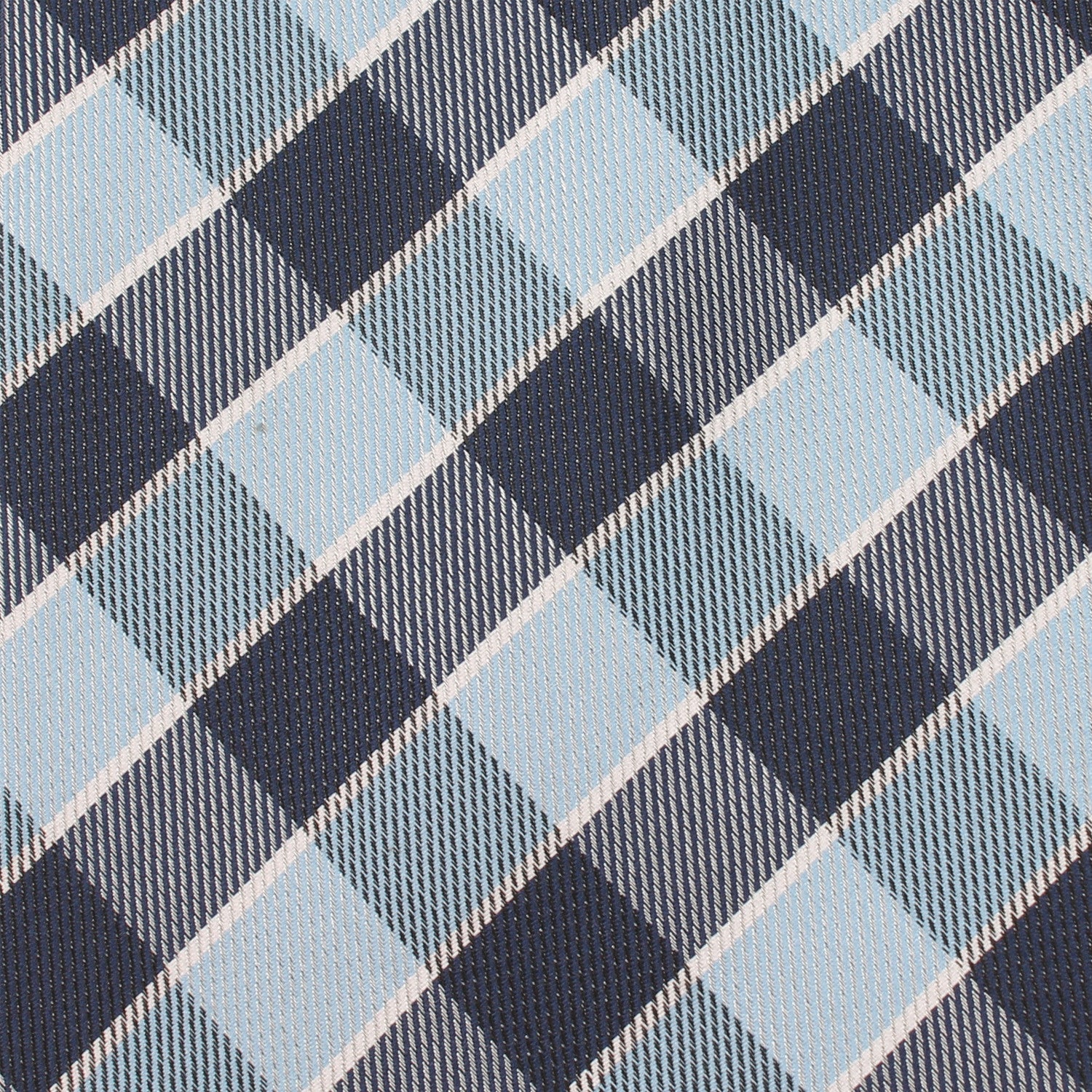 Light and Navy Blue Checkered Tie