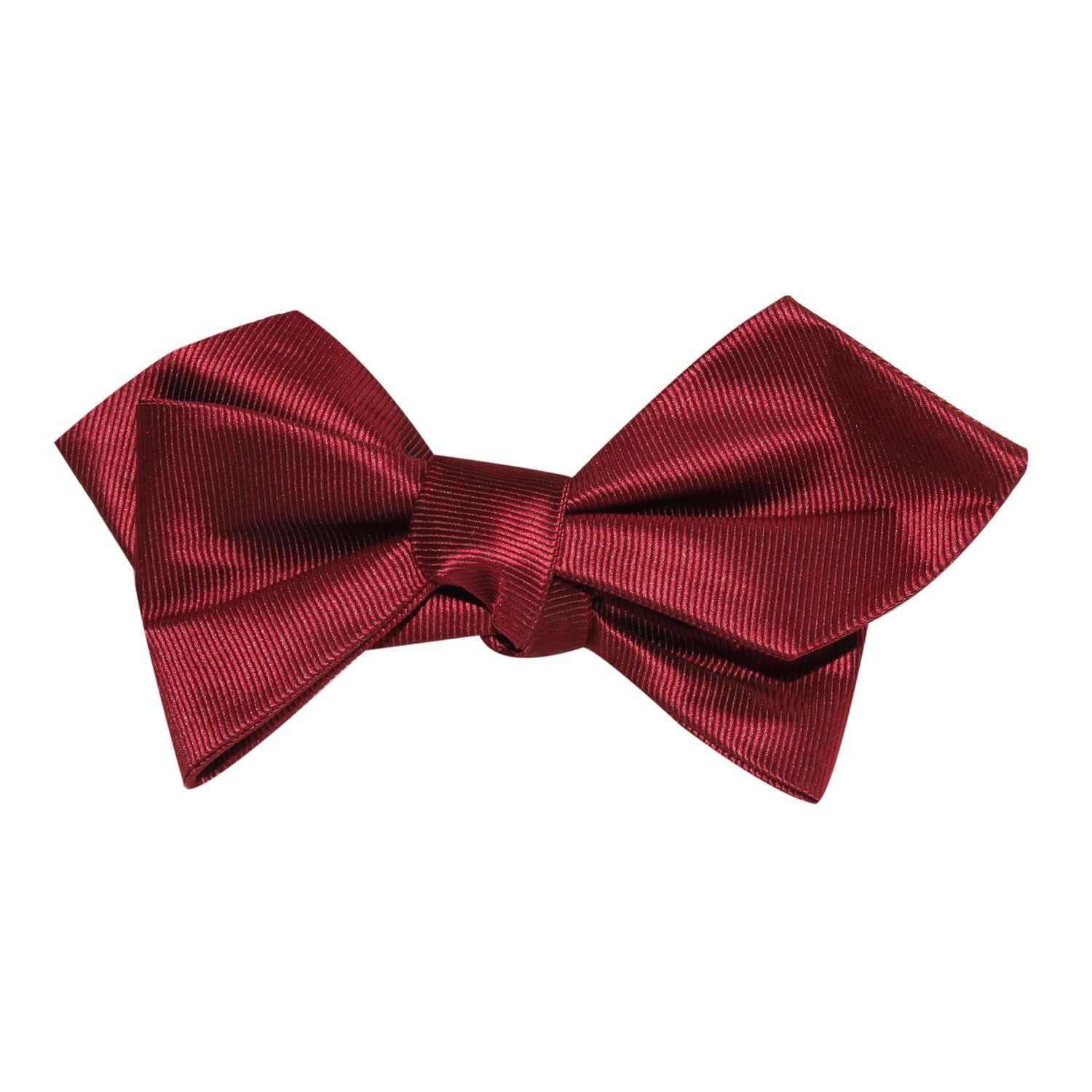 Dark Maroon Self Tie Diamond Tip Bow Tie