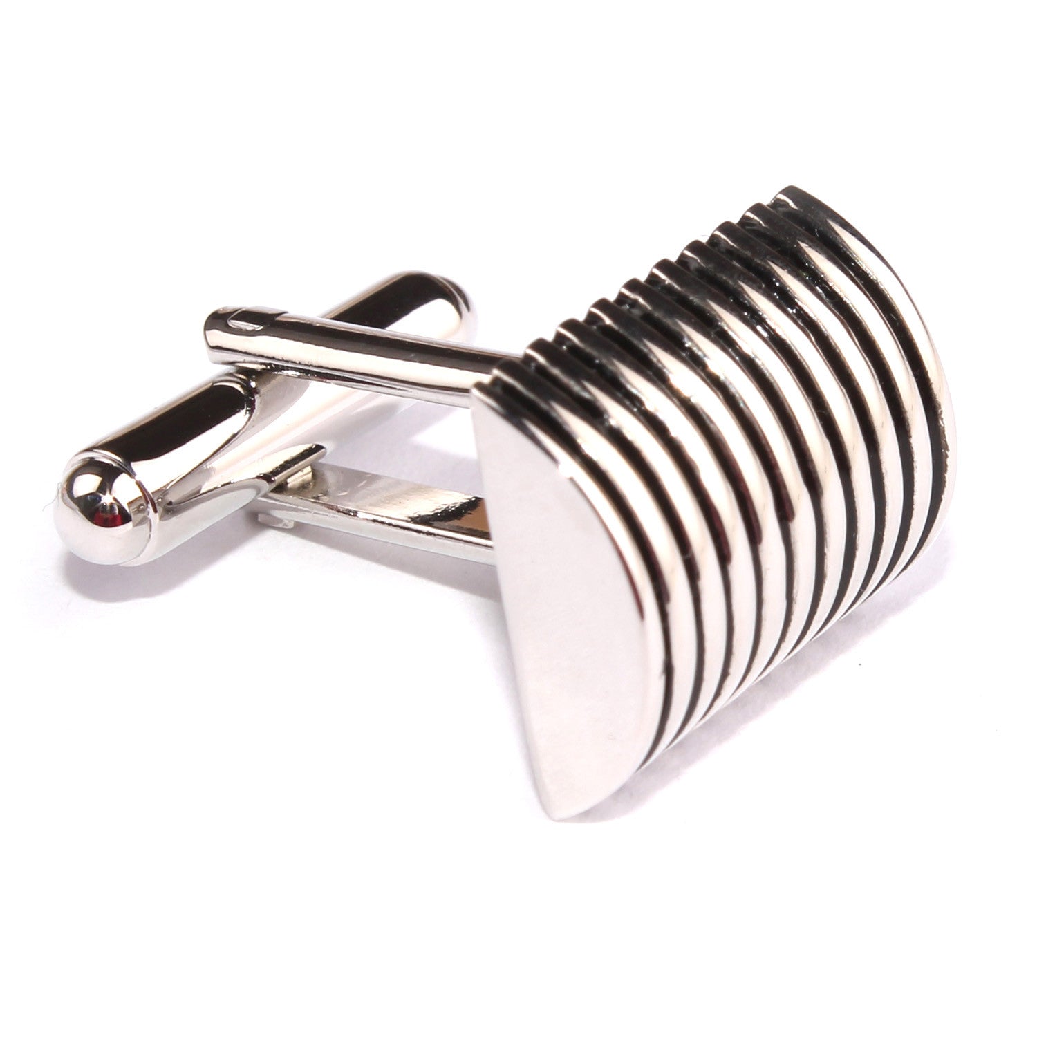 The New York Silver Vertical Bar Cufflinks