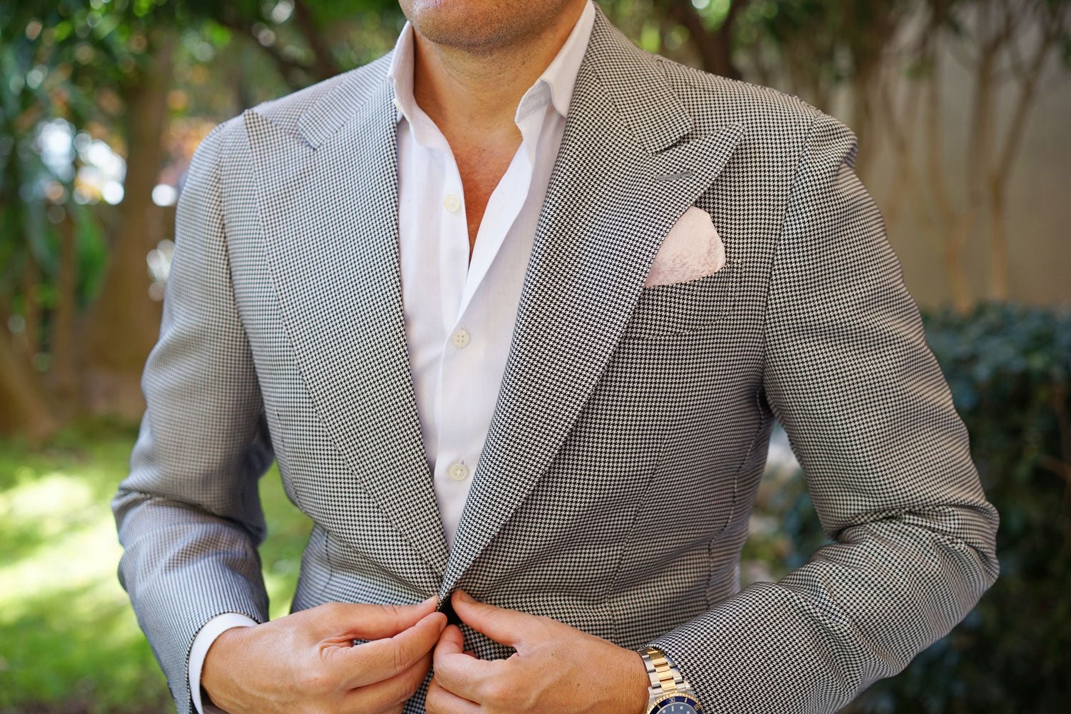 Florence Blush Pink Floral Pocket Square