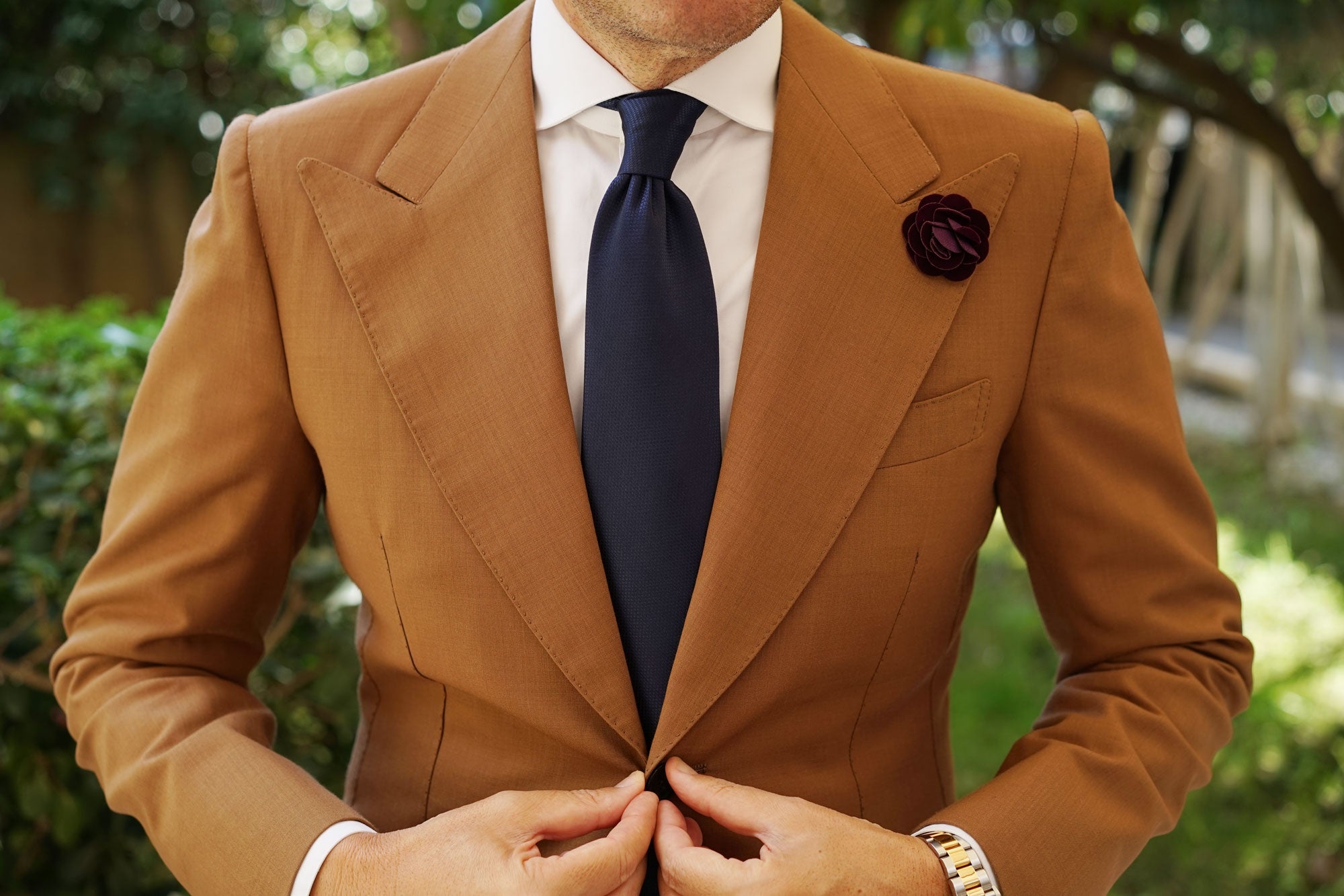 Plum Purple Velvet Lapel Flower