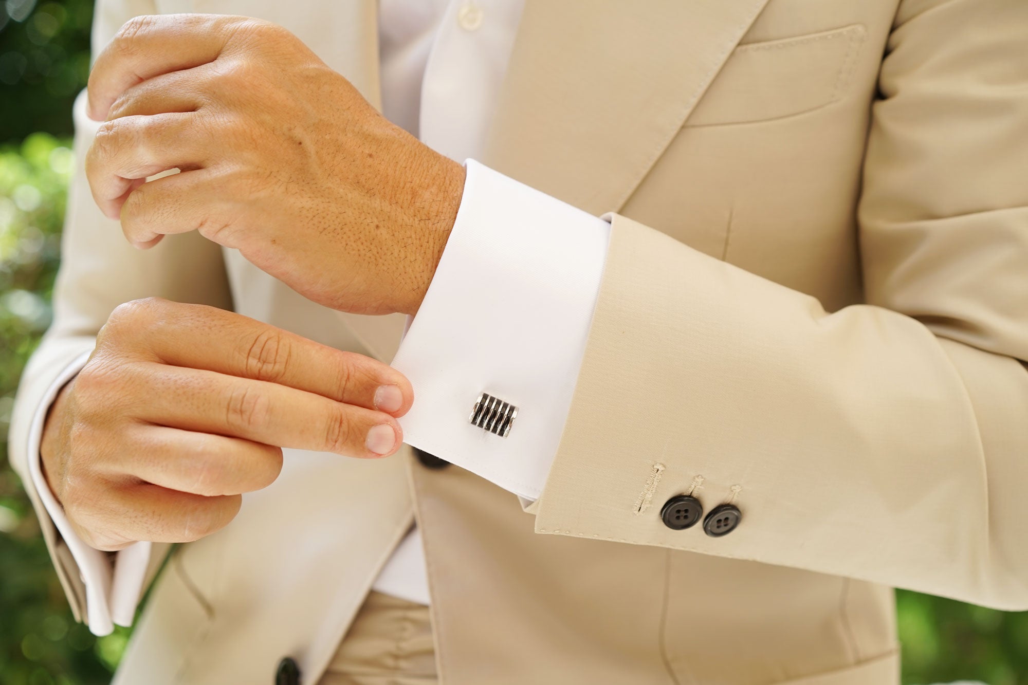 Black Horizontal Cufflinks