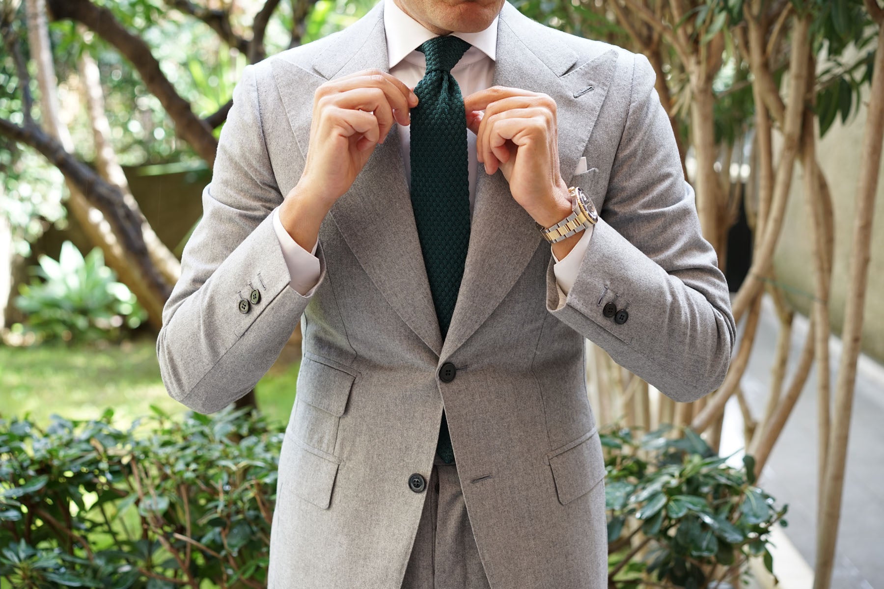 Eutony Green Knitted Tie