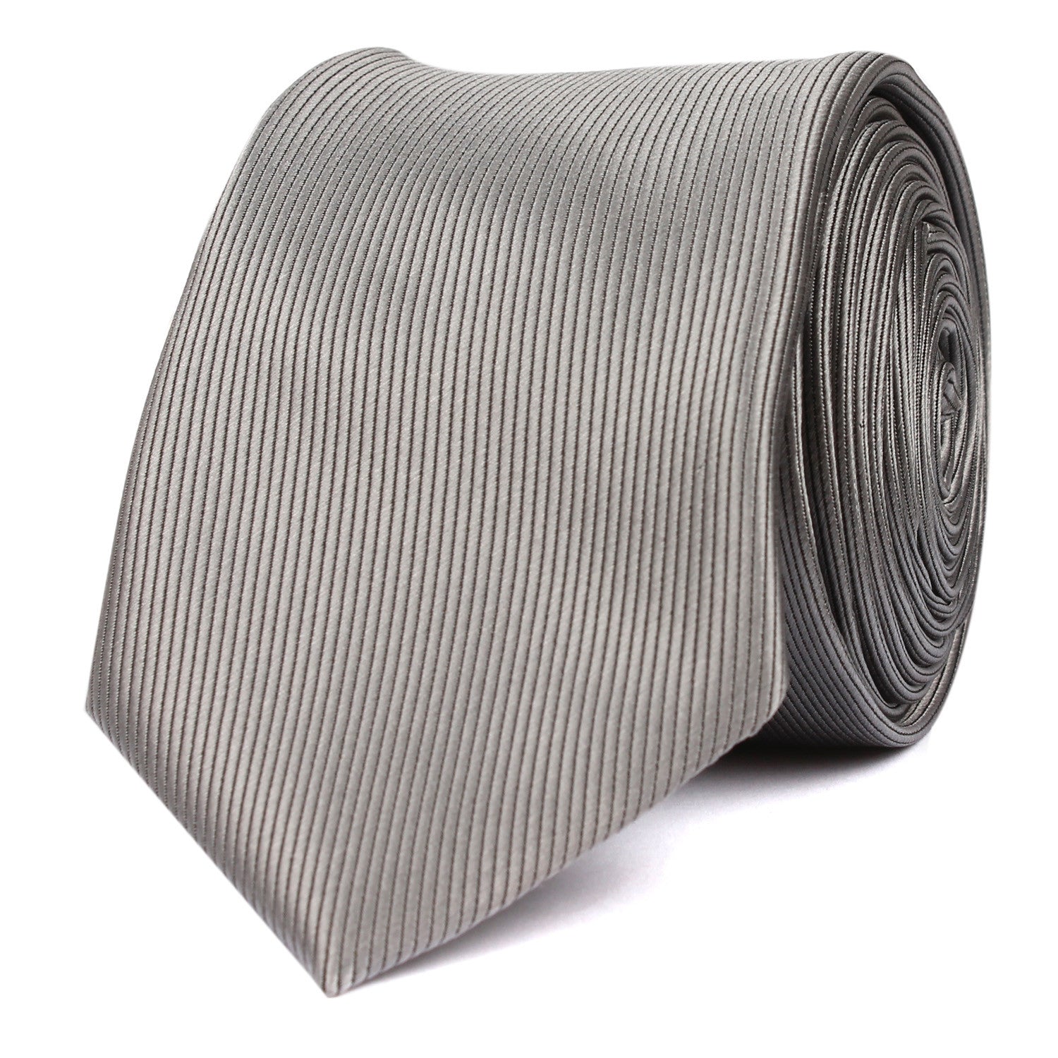 Silver Skinny Tie