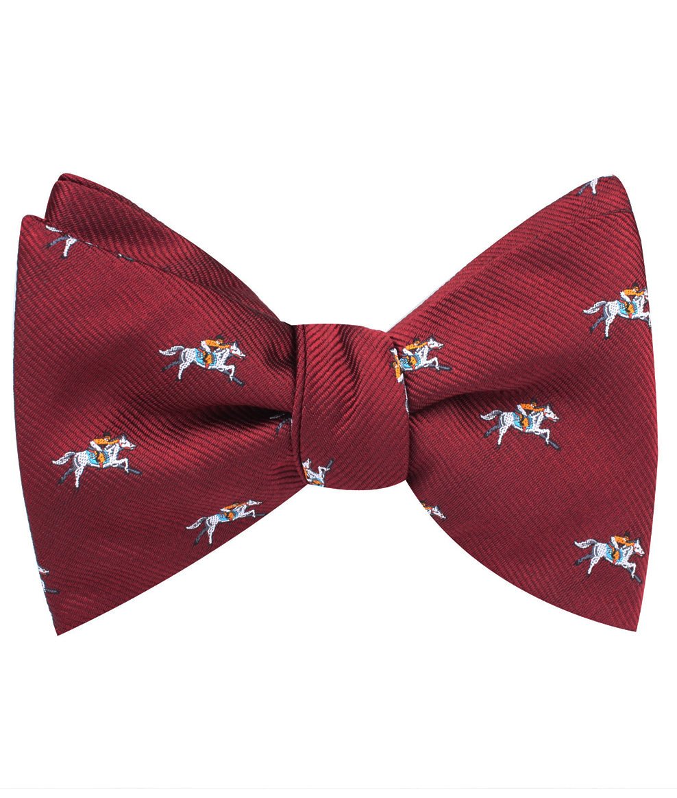 Kentucky Derby Race Horse Self Bow Tie