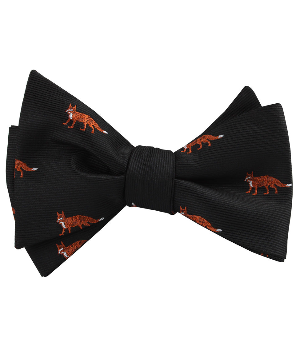 Japanese Ezo Red Fox Self Bow Tie