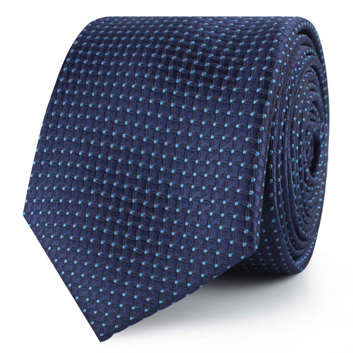 Kroc Blue Pin Dot Skinny Tie