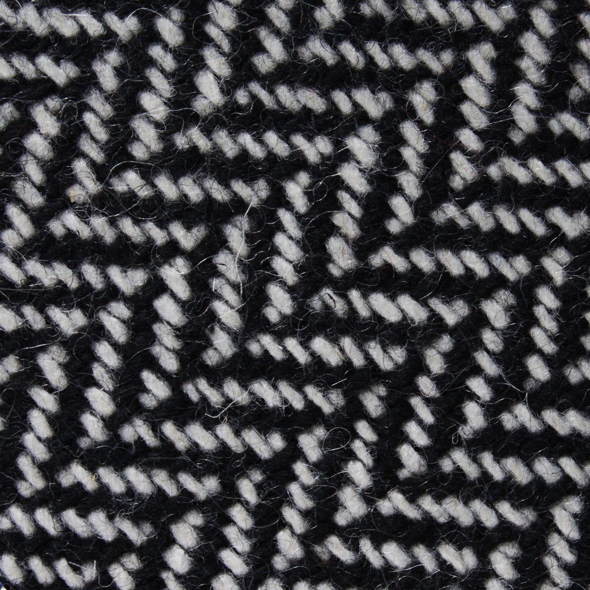 Black Chevron Wool Pocket Square