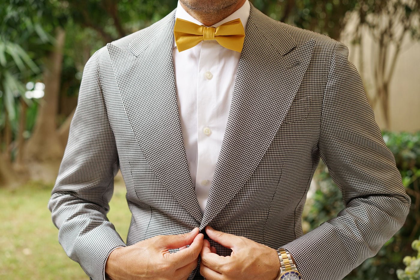 Honey Gold Yellow Twill Bow Tie