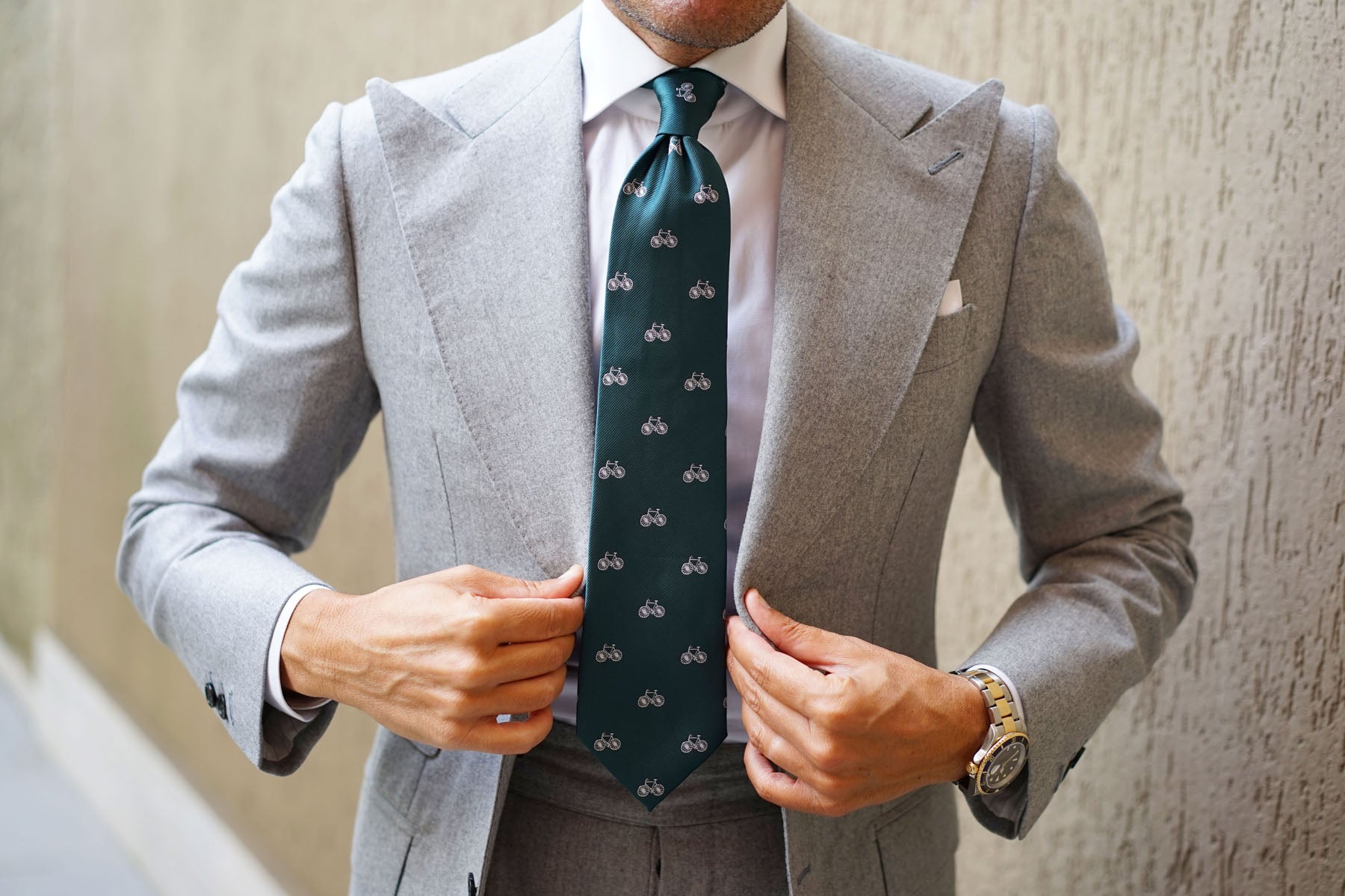 Dark Green French Bicycle Necktie