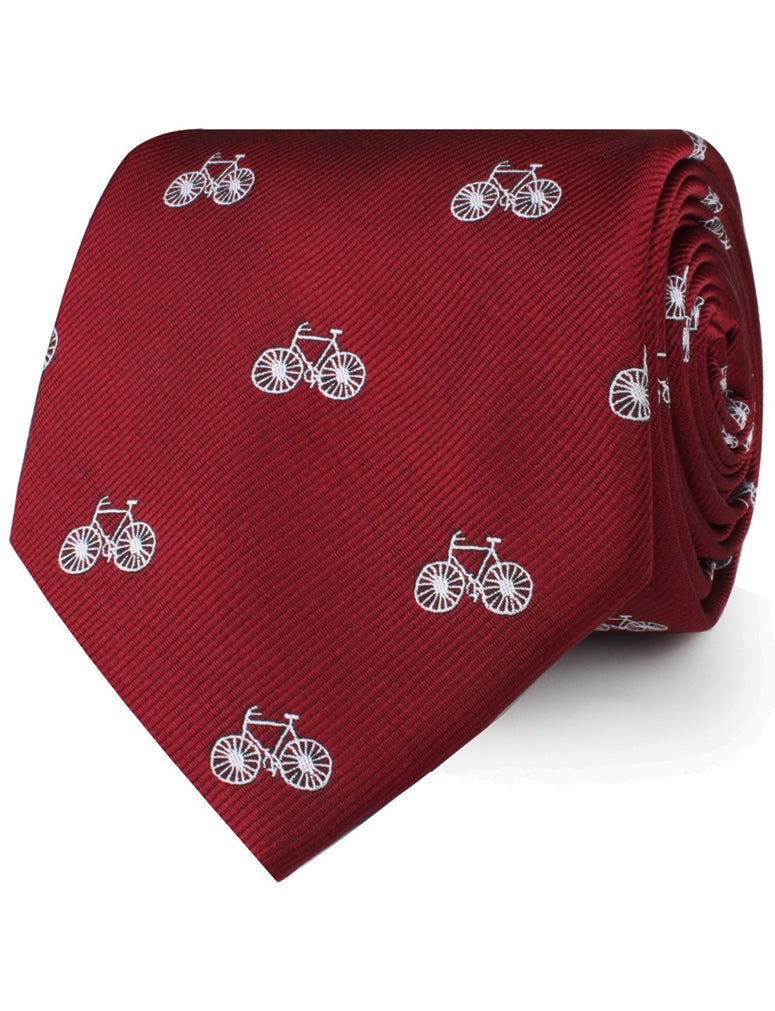 Burgundy French Bicycle Necktie