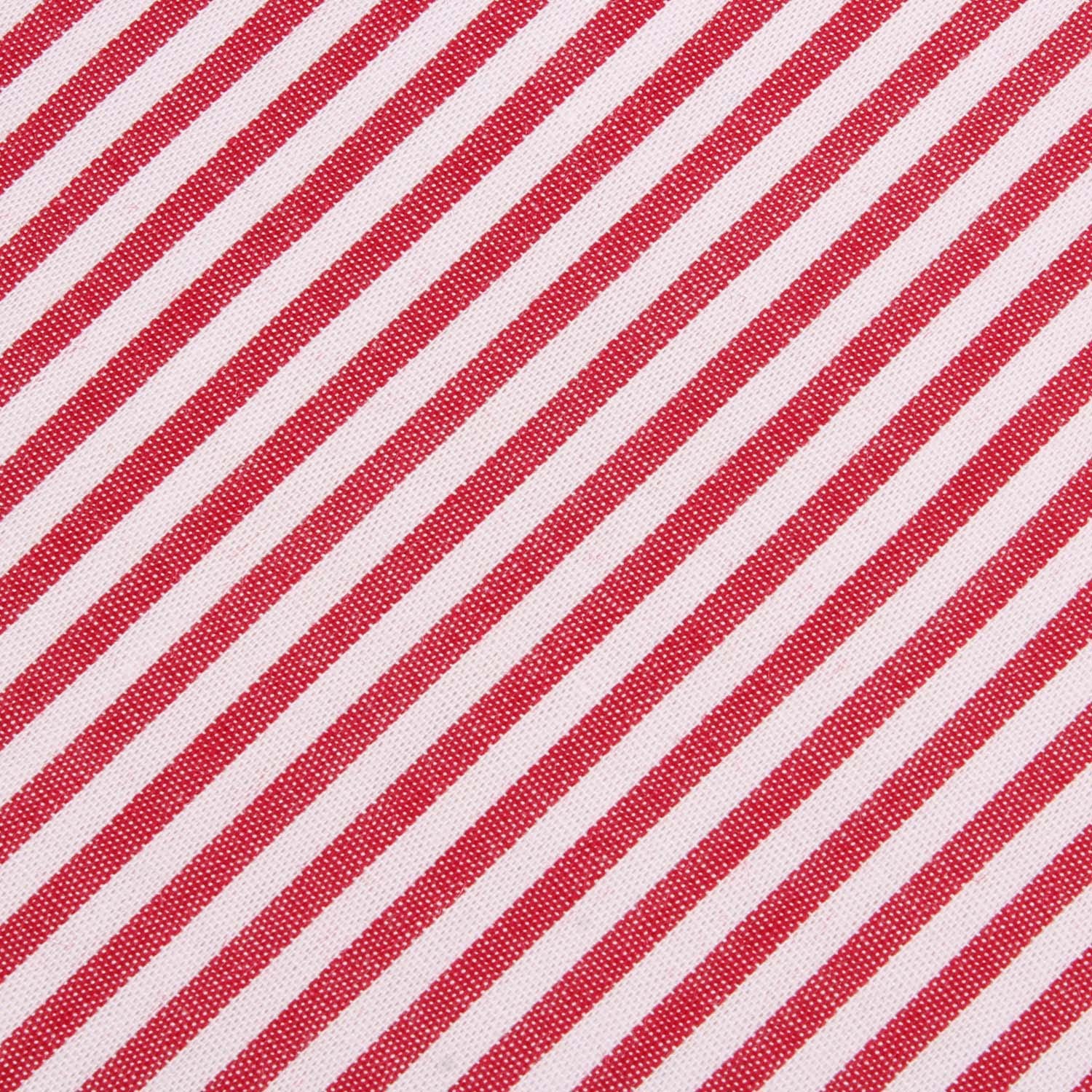 Red and White Chalk Stripe Cotton Bow Tie