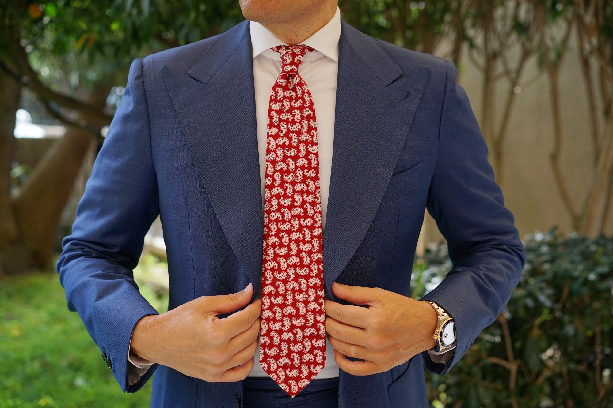 Danielre Red Paisley Necktie