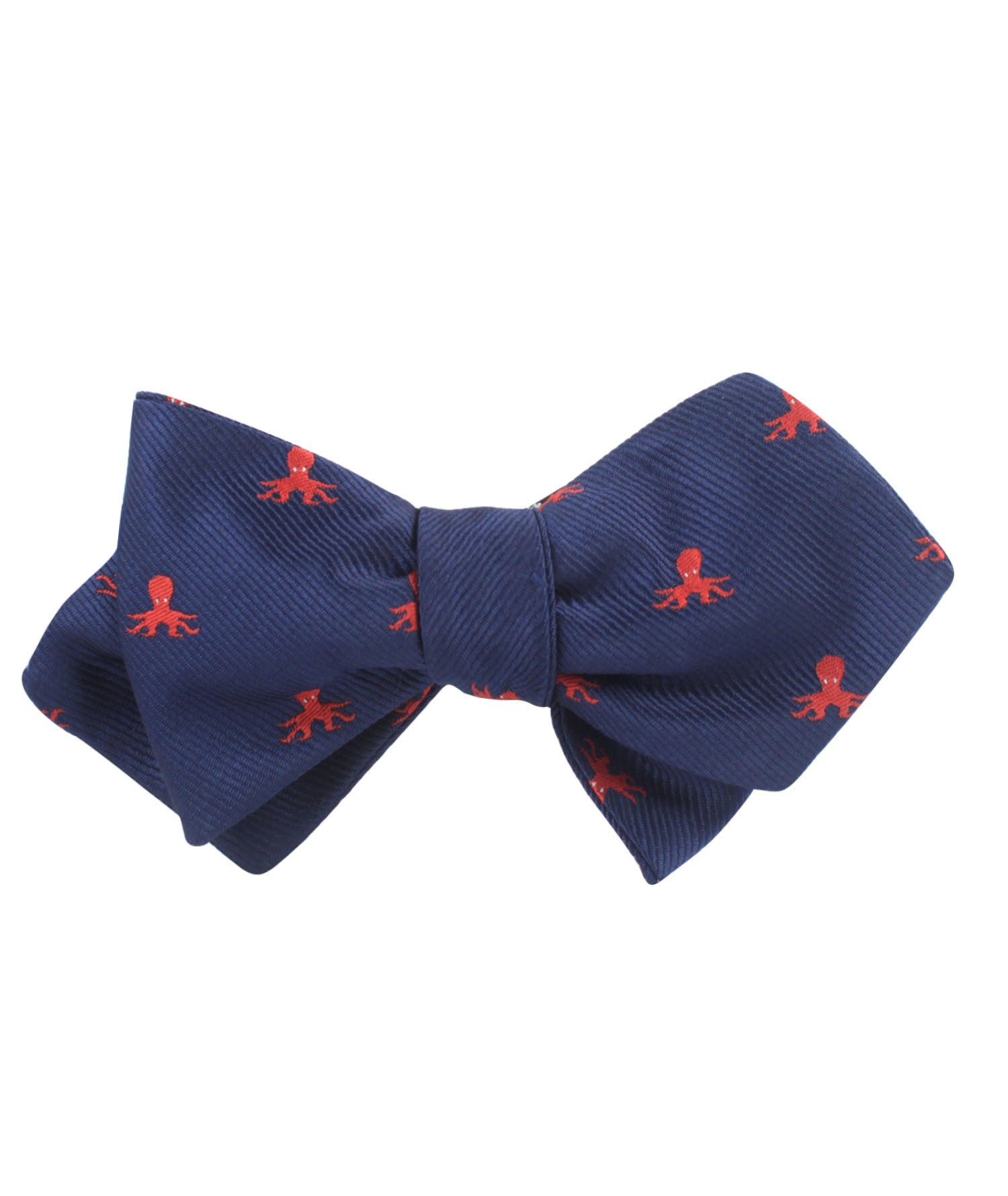 Caribbean Coral Octopus Diamond Self Bow Tie