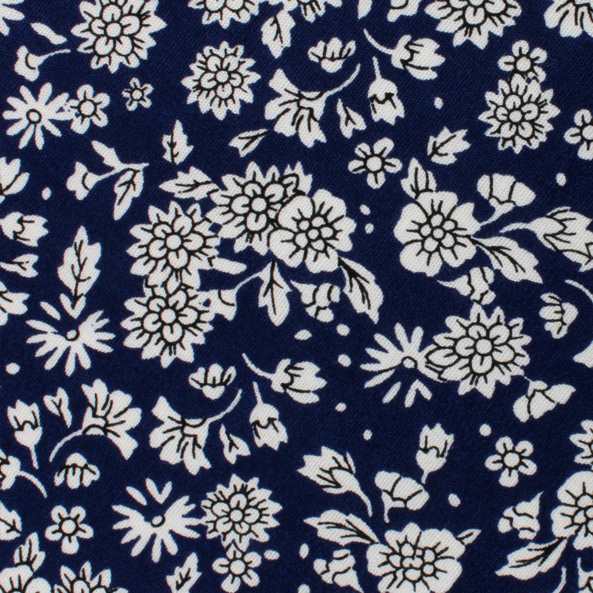 Fabric Swatch (Y281) - Aomori Navy Blue White Floral