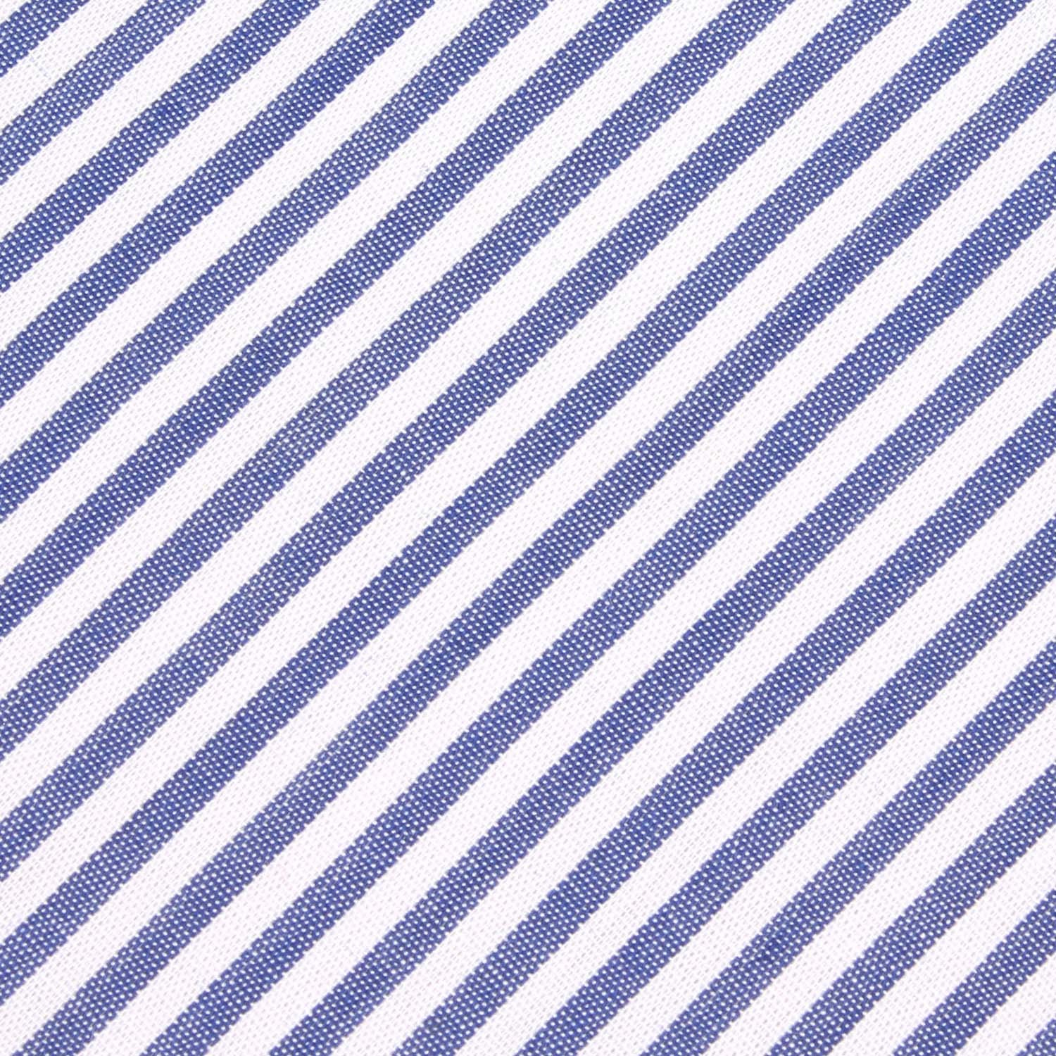 Blue and White Chalk Stripe Cotton Kids Diamond Bow Tie