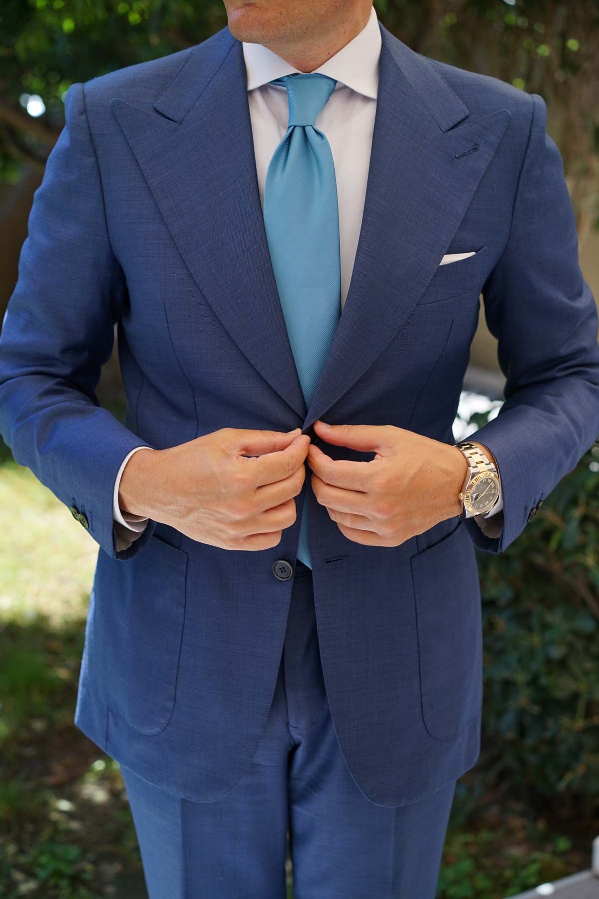 Coastal Blue Twill Necktie