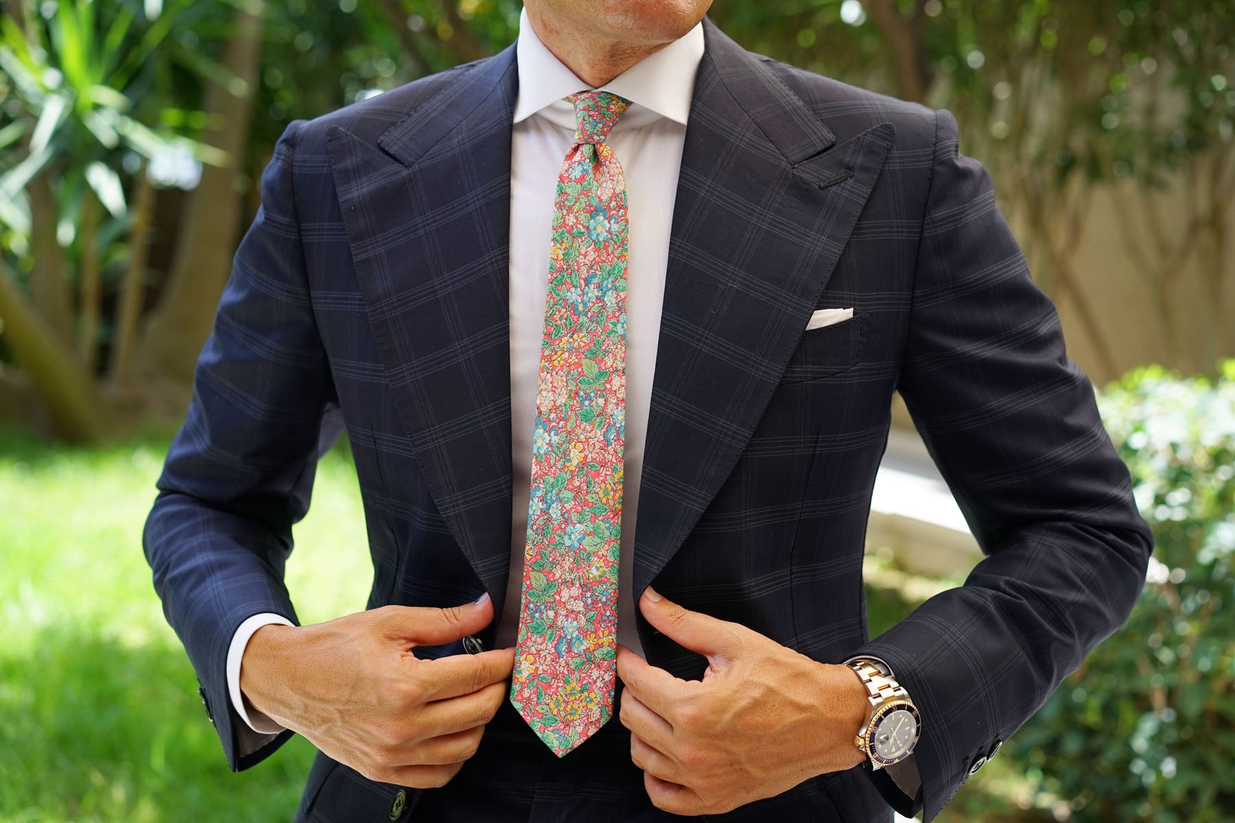 Gardens of Versailles Floral Skinny Tie