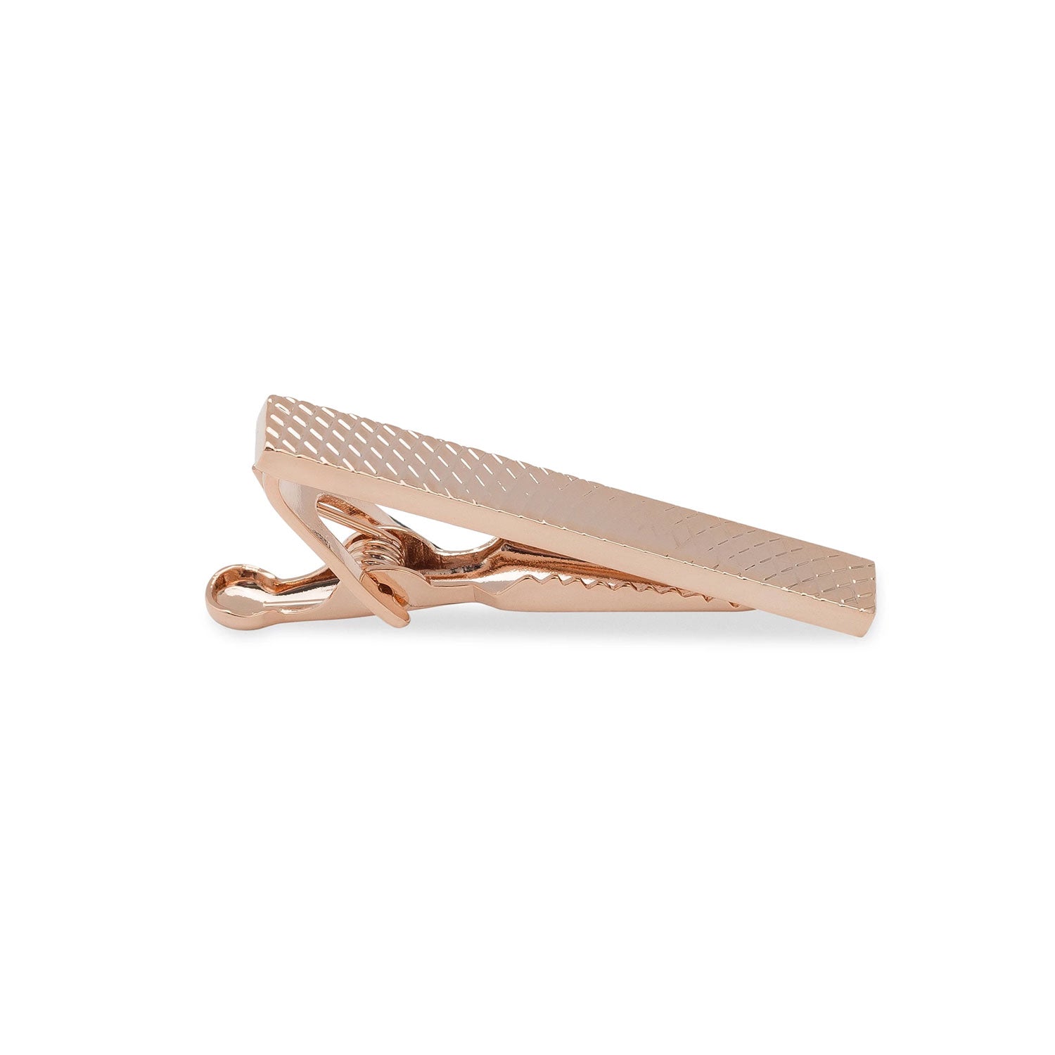 Mini Rose Gold Crosshatch Tie Bar