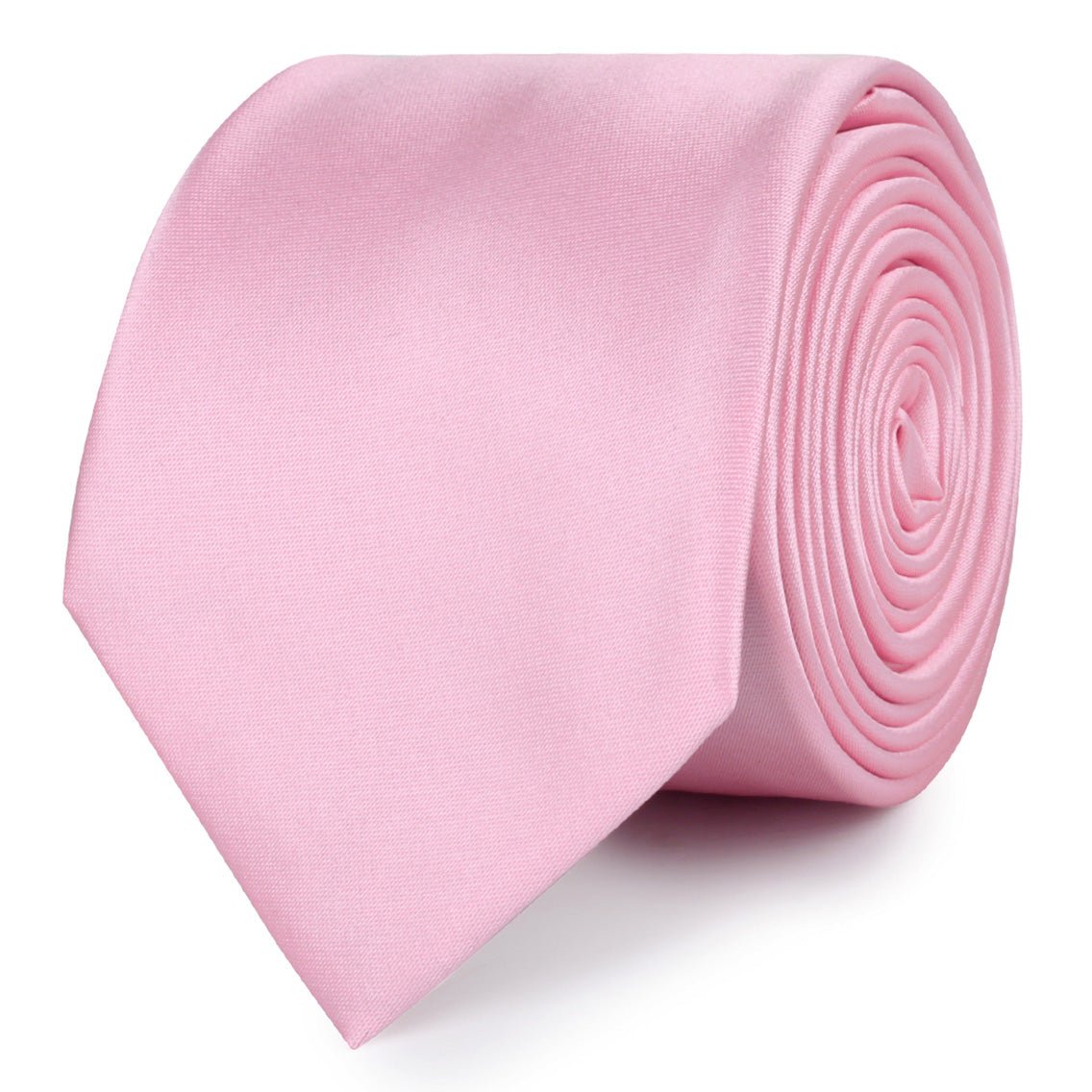 Rose Pink Satin Skinny Tie