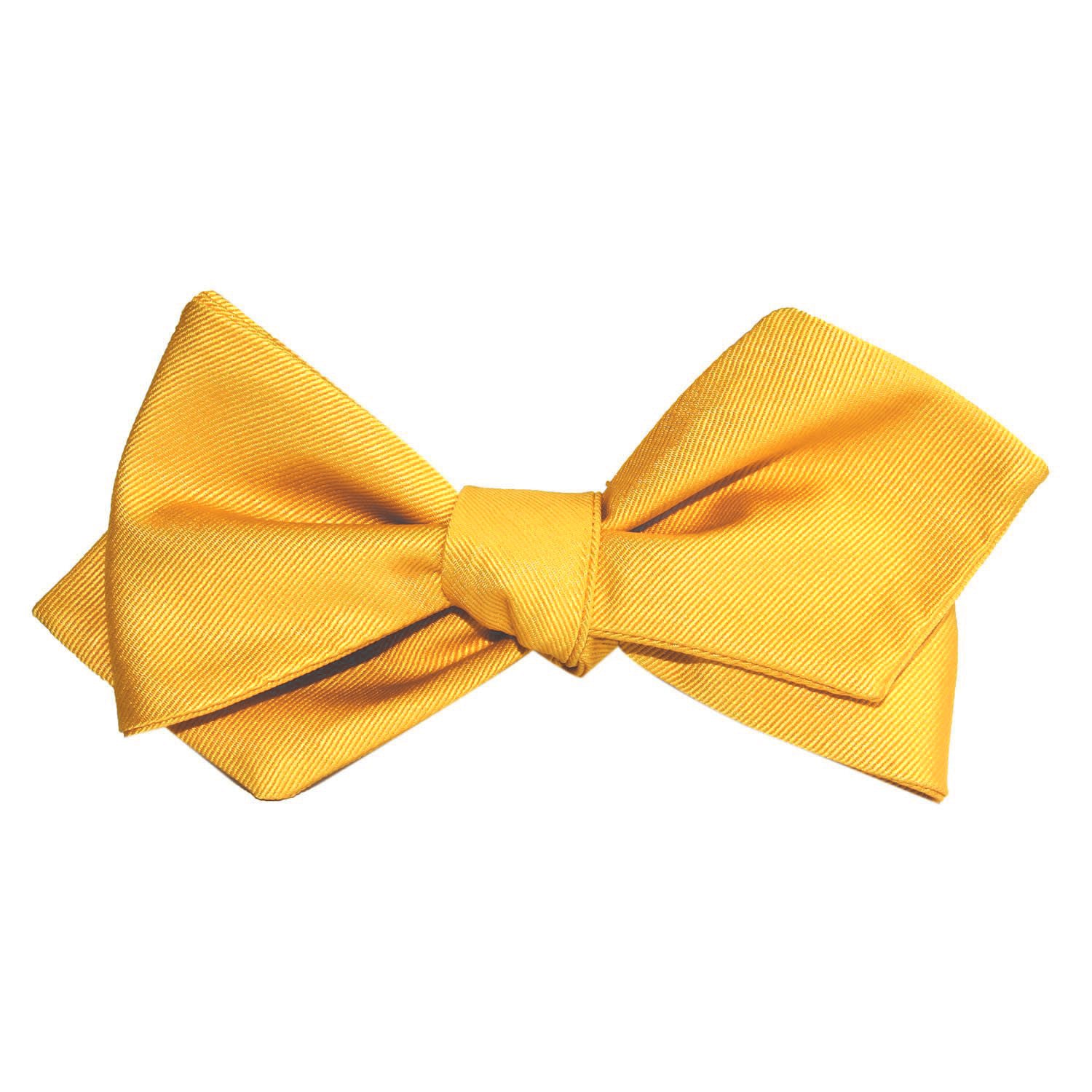 Banana Yellow Self Tie Diamond Tip Bow Tie