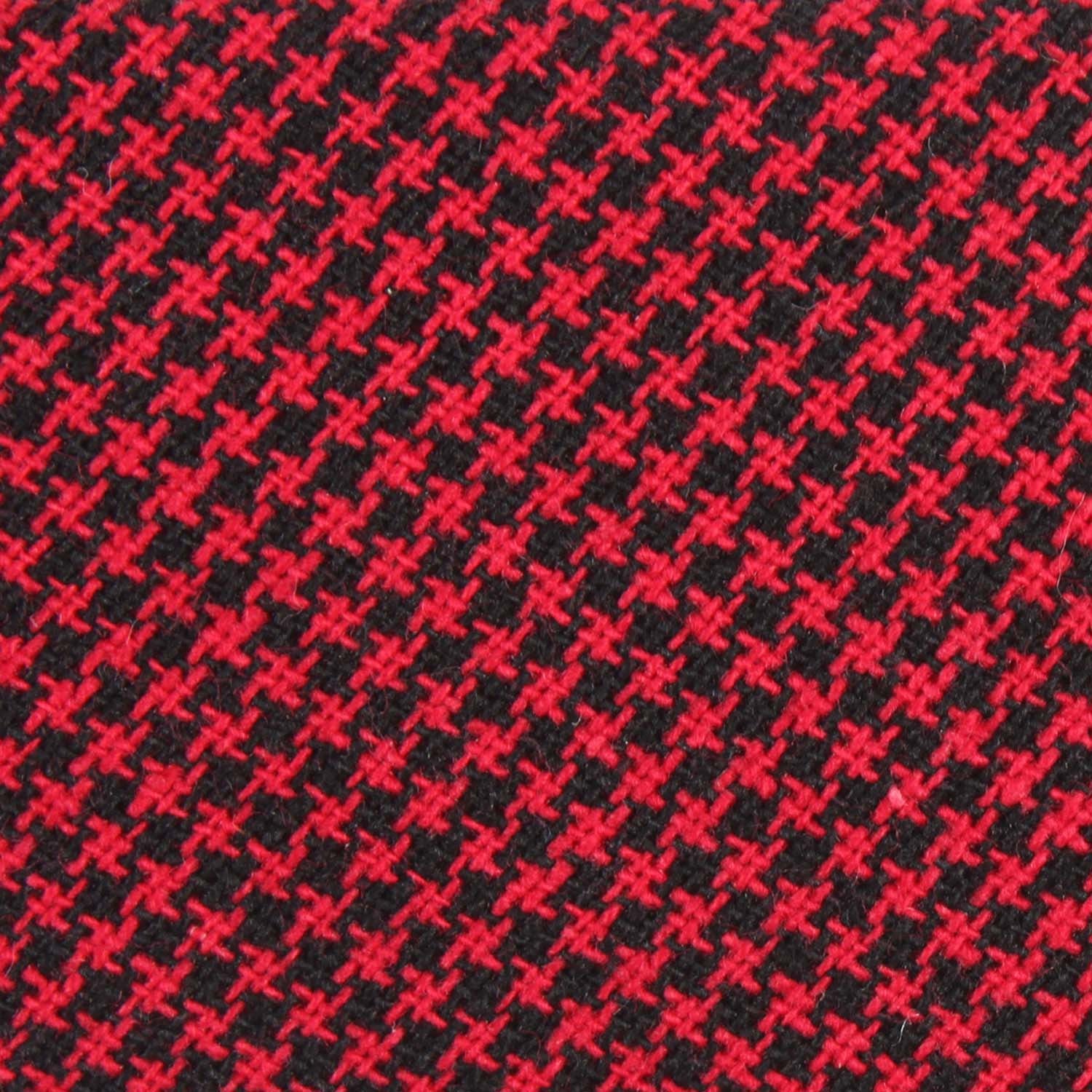 Red & Black Houndstooth Cotton Kids Bow Tie