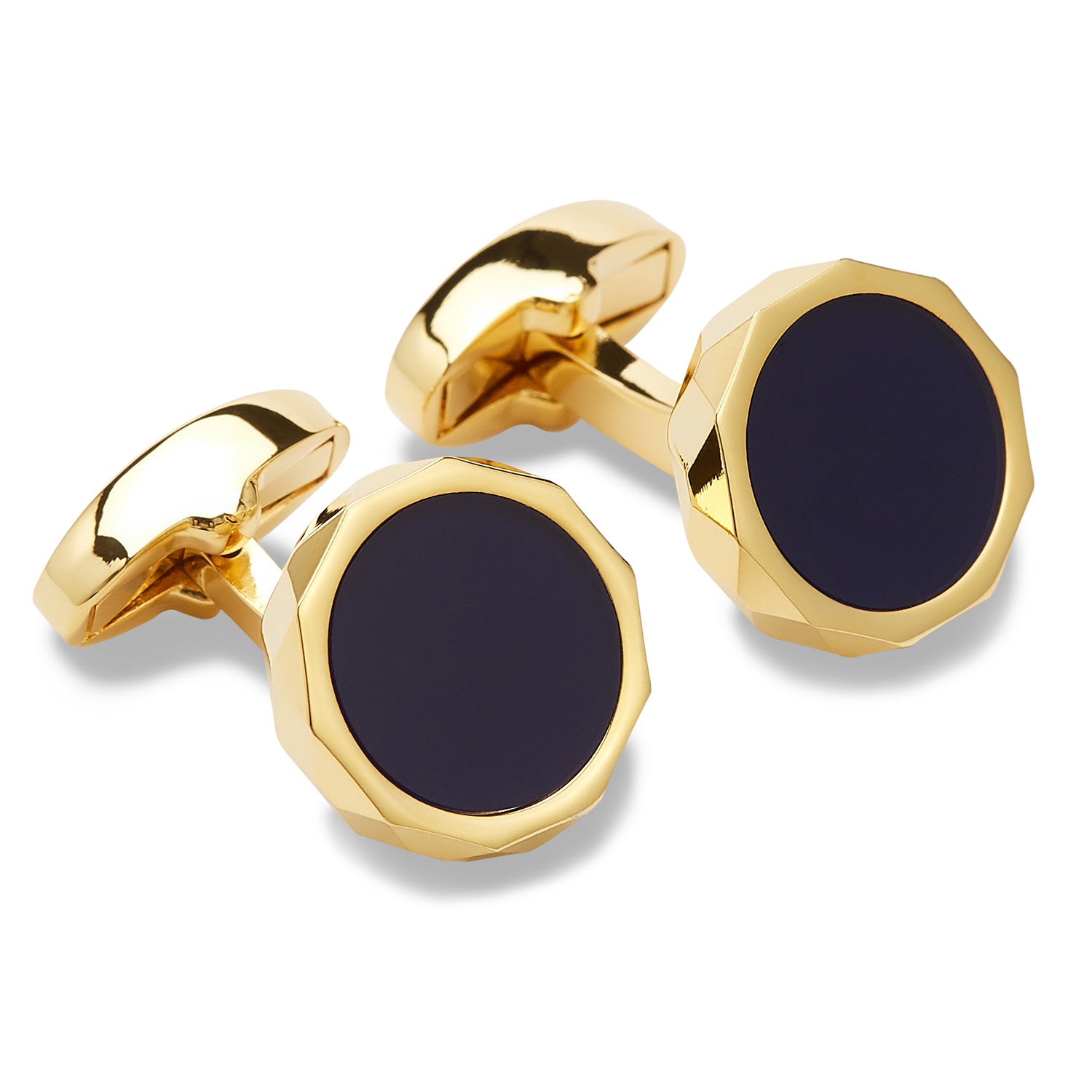 Prince Azure Blue and Gold Cufflinks