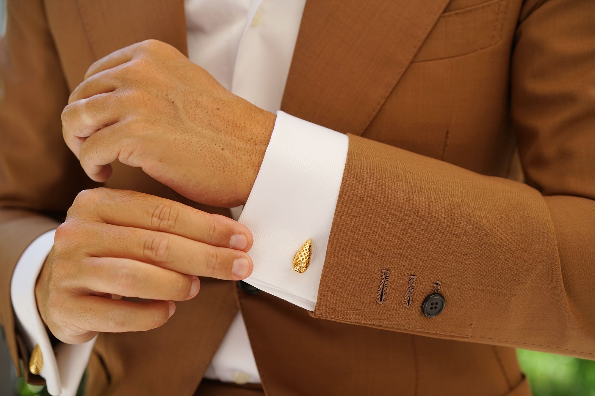 Gold Dragon Egg Cufflinks