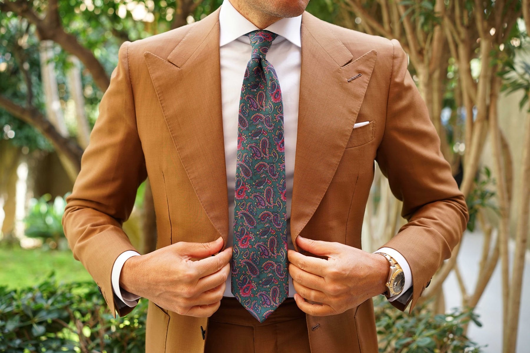 Hunter Green Isfahan Paisley Necktie