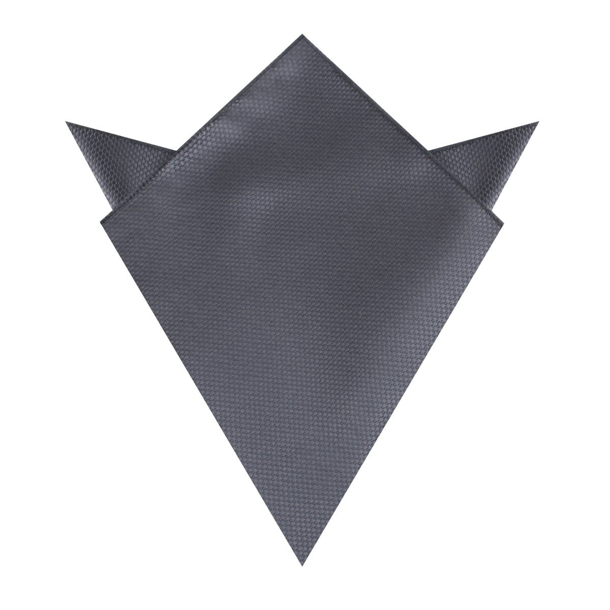 Slate Grey Charcoal Basket Weave Pocket Square